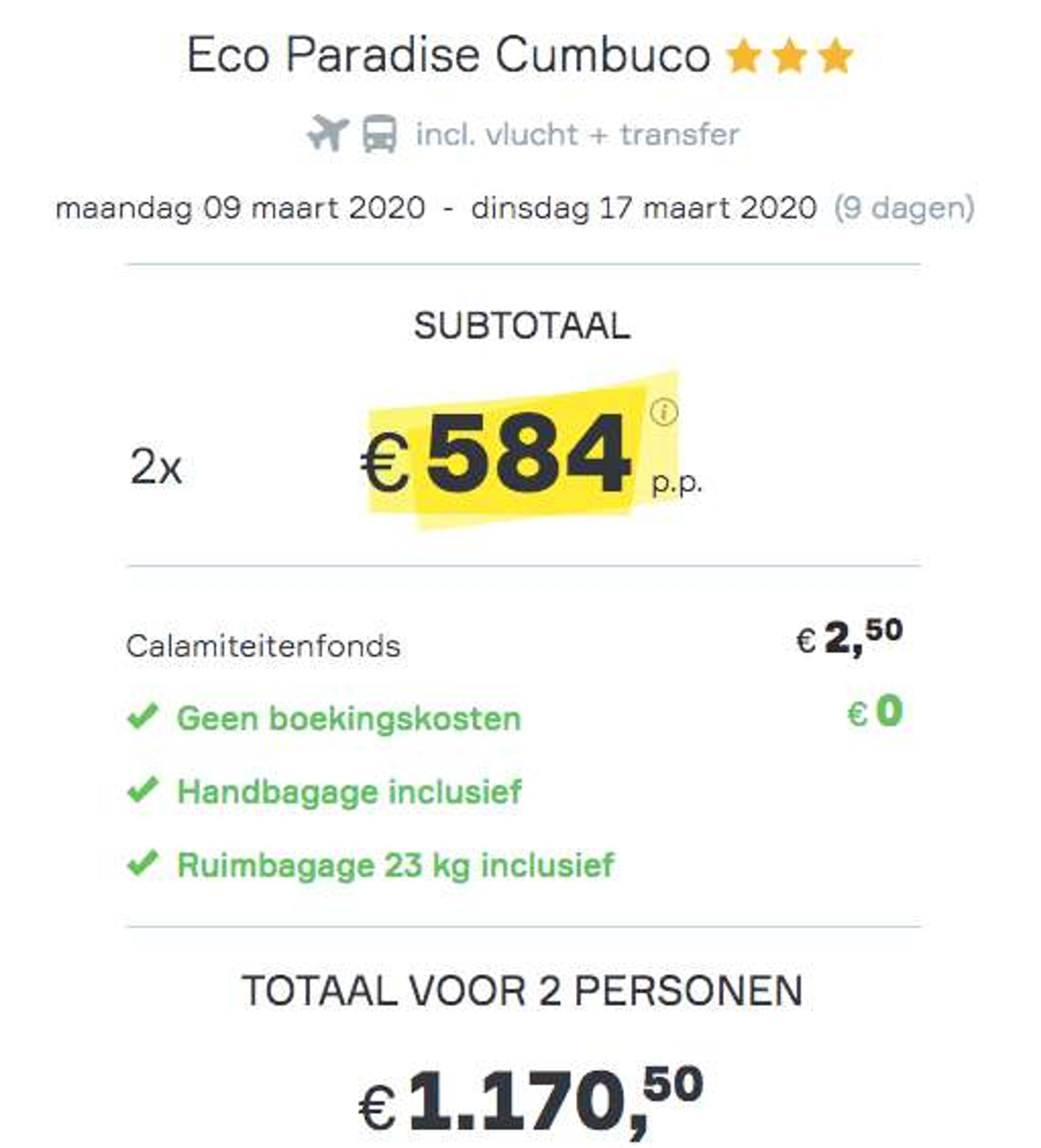 Boekingsvoorbeeld