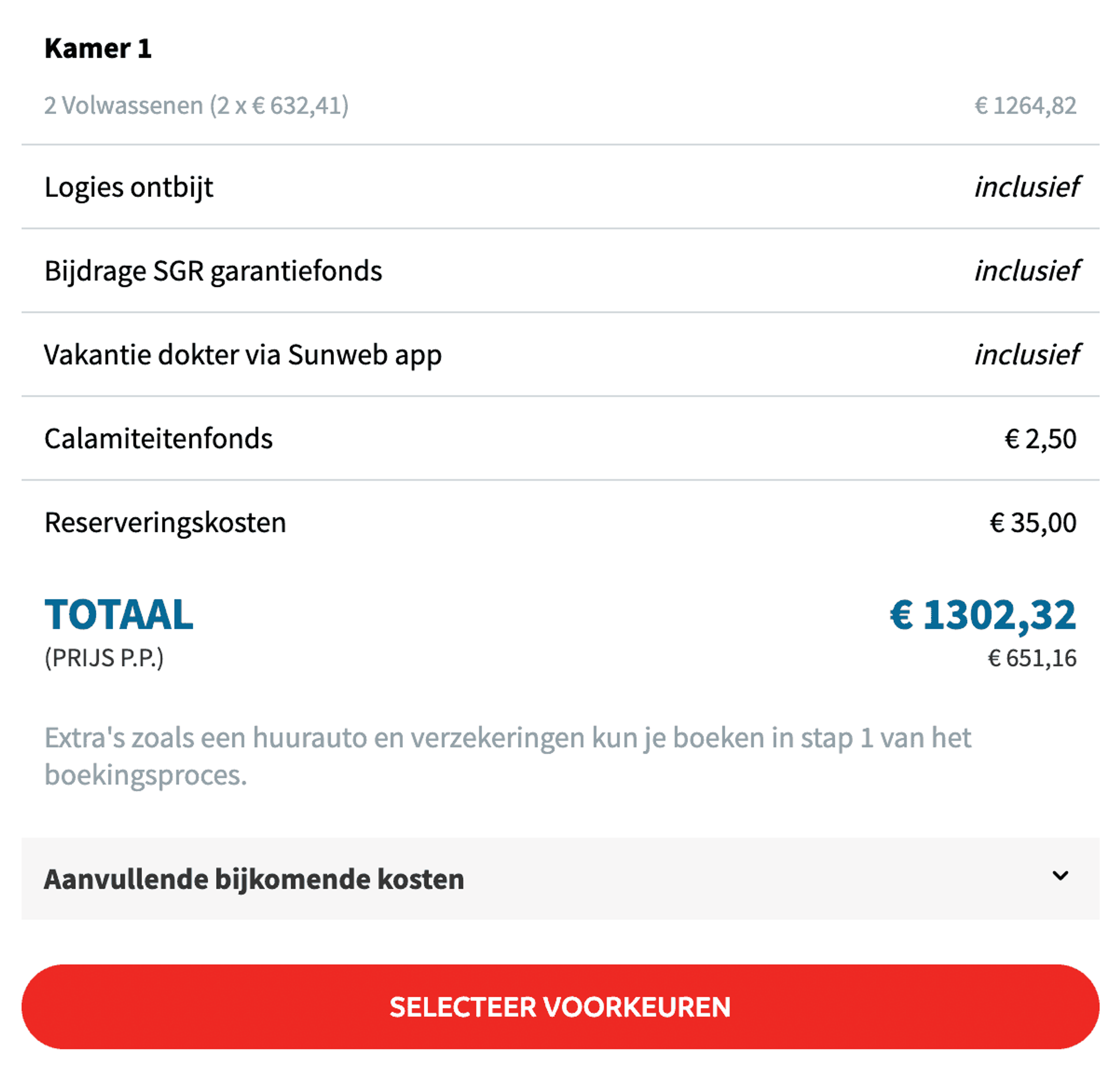Boekingsvoorbeeld