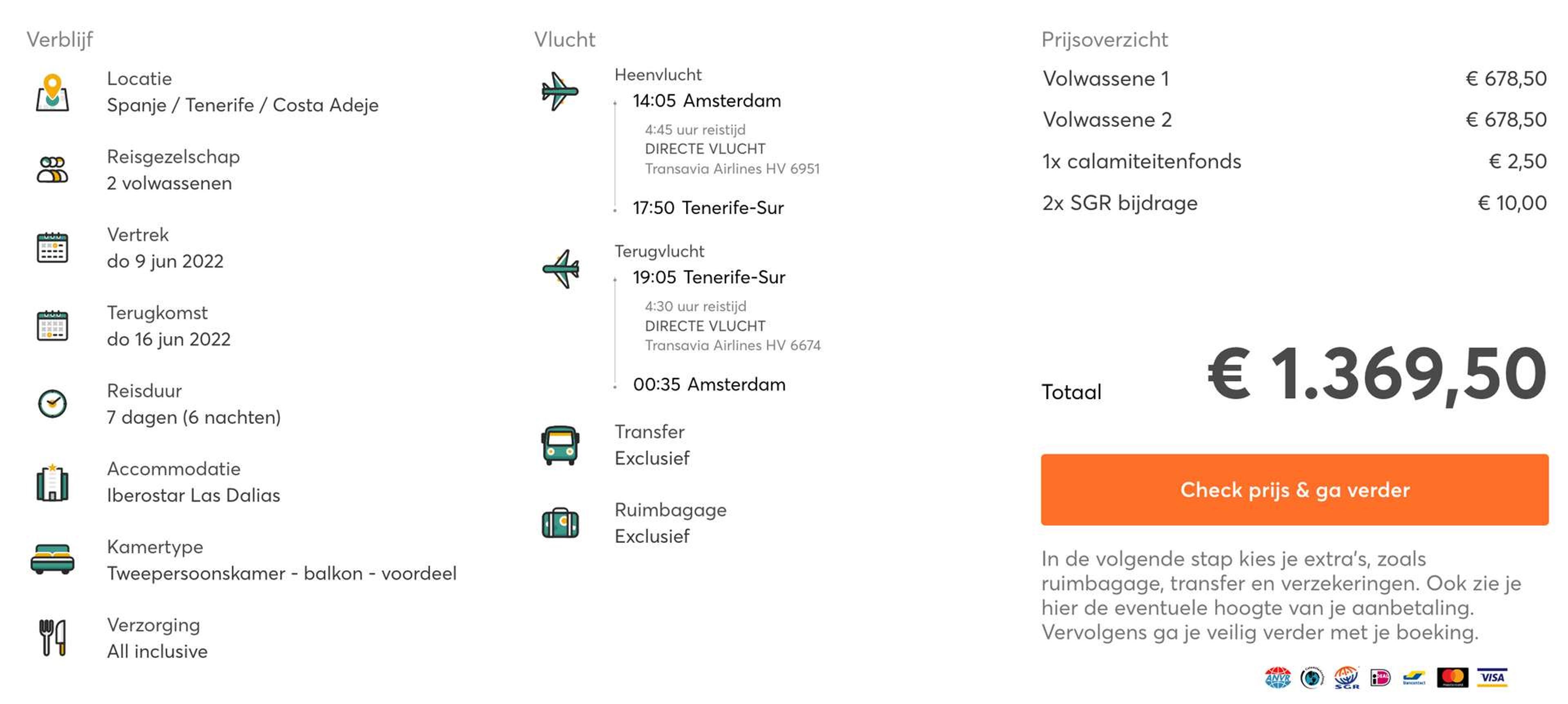 Boekingsvoorbeeld