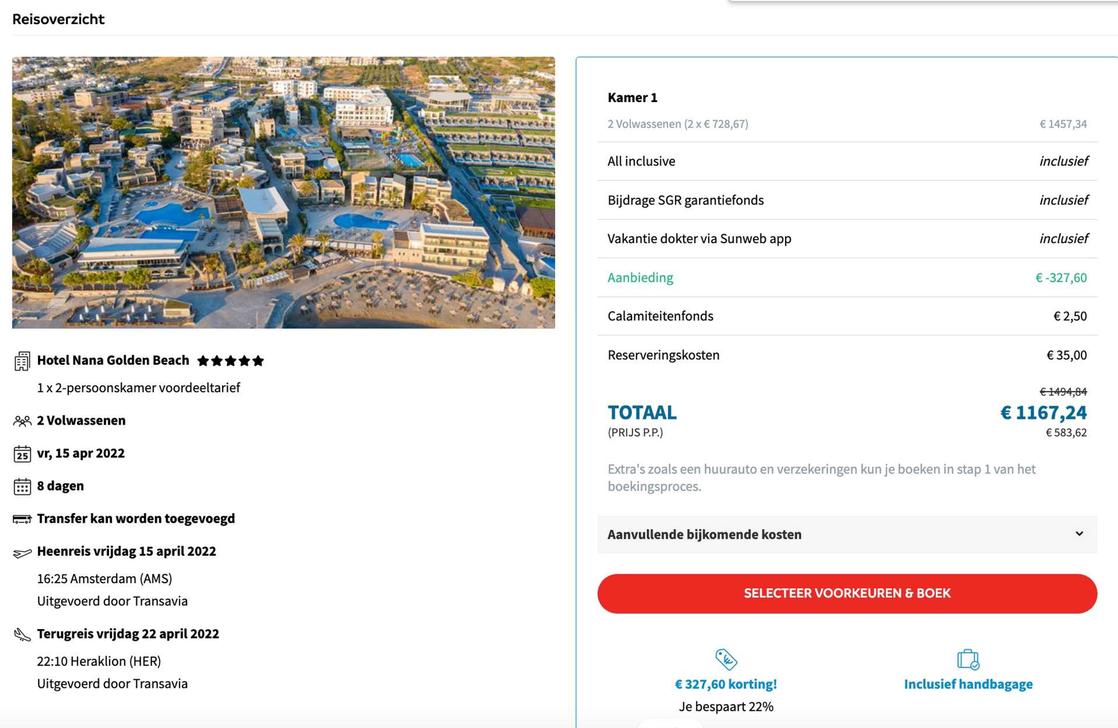Boekingsvoorbeeld