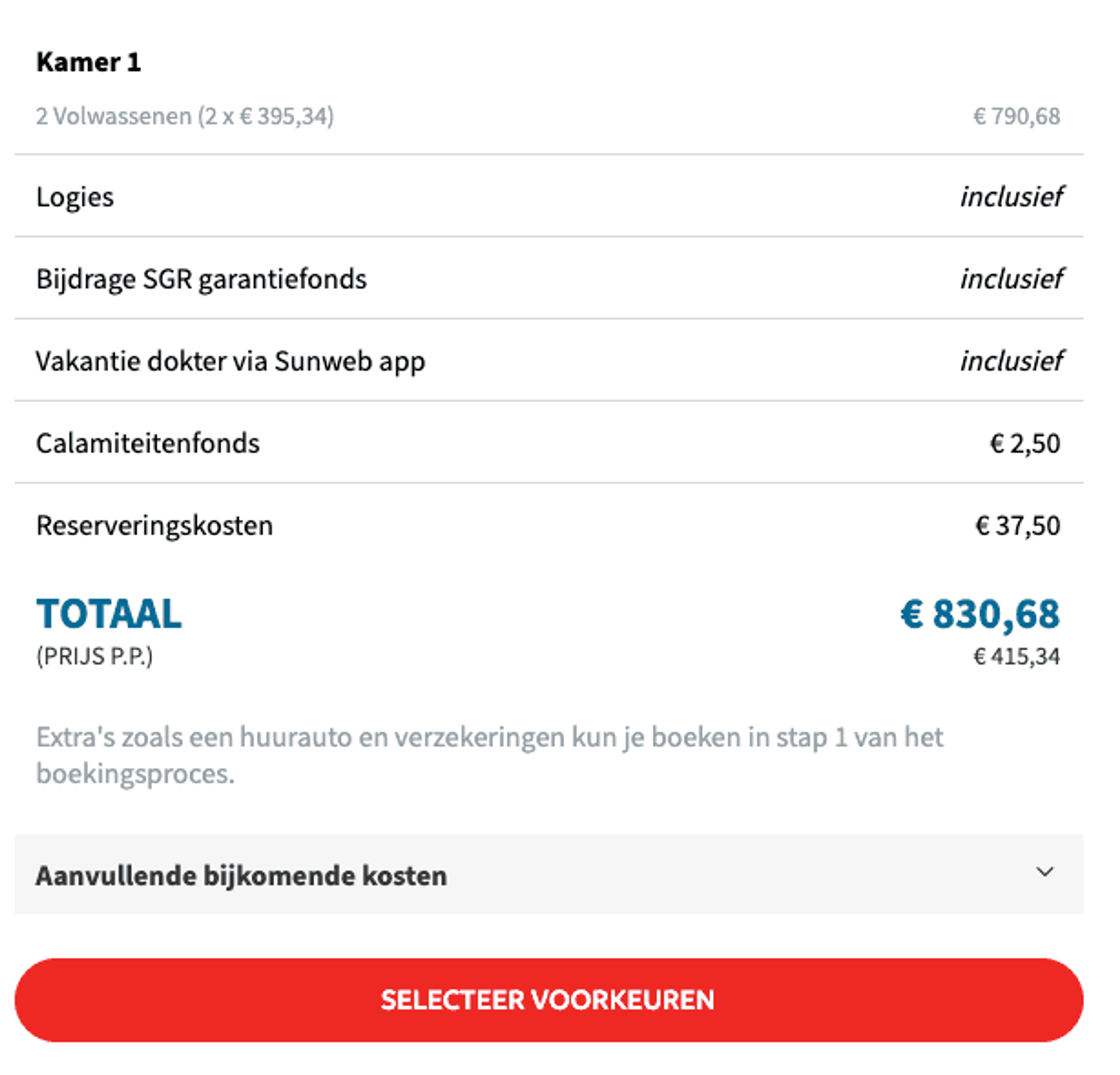 Boekingsvoorbeeld