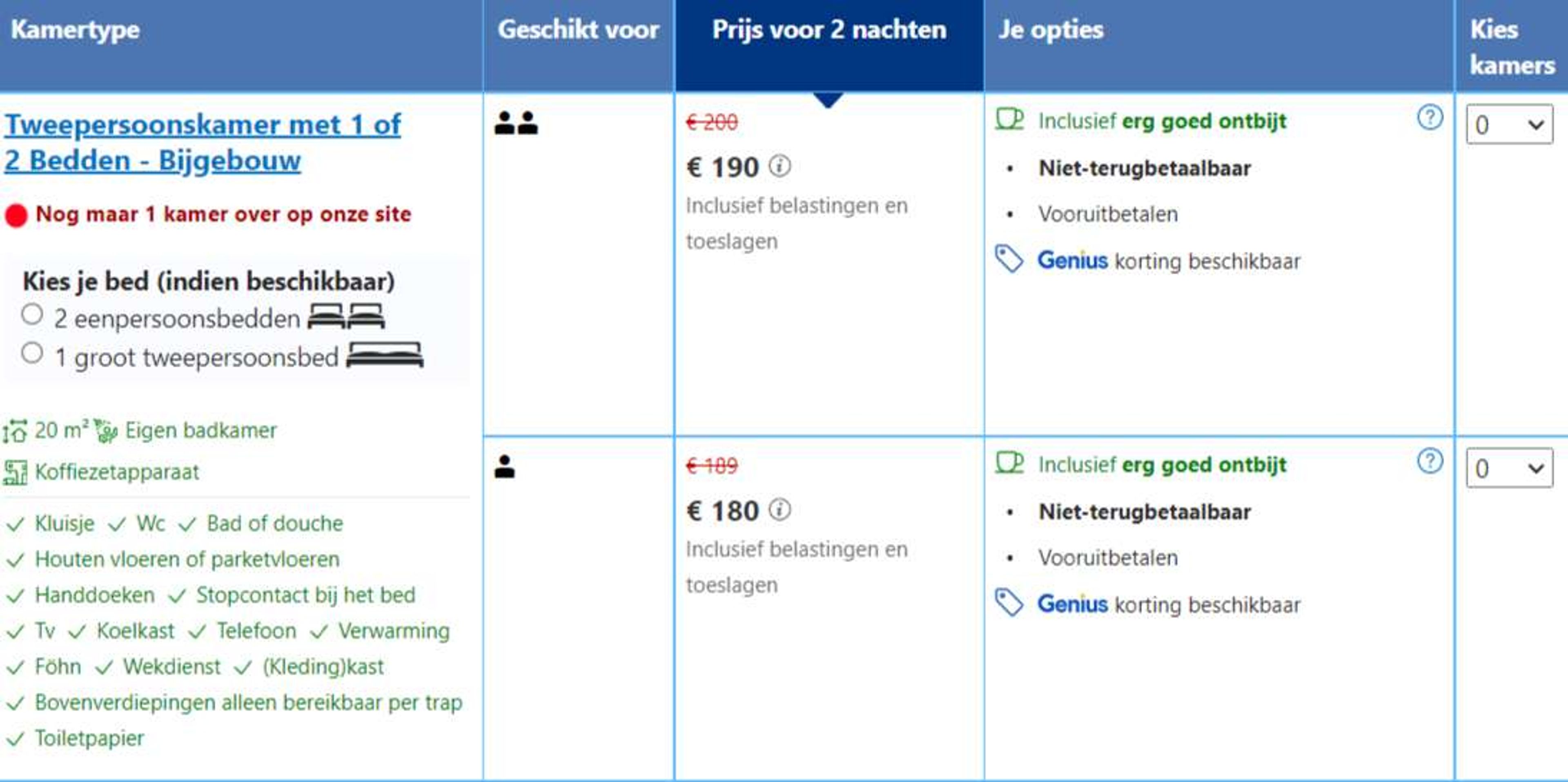 Boekingsvoorbeeld