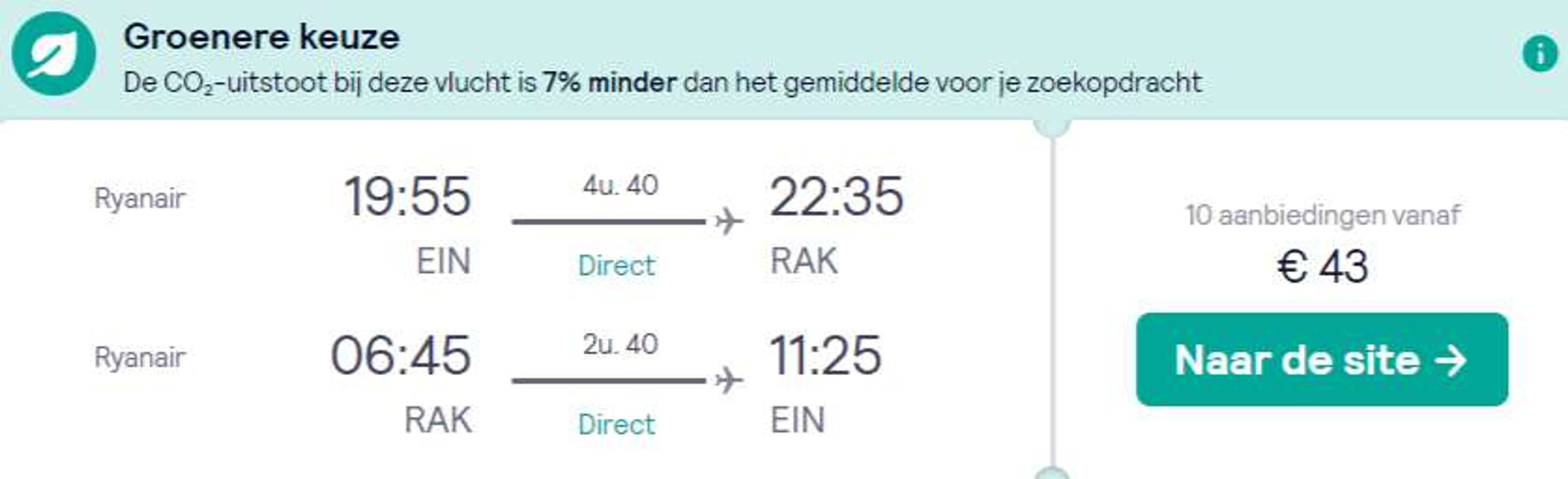 Boekingsvoorbeeld