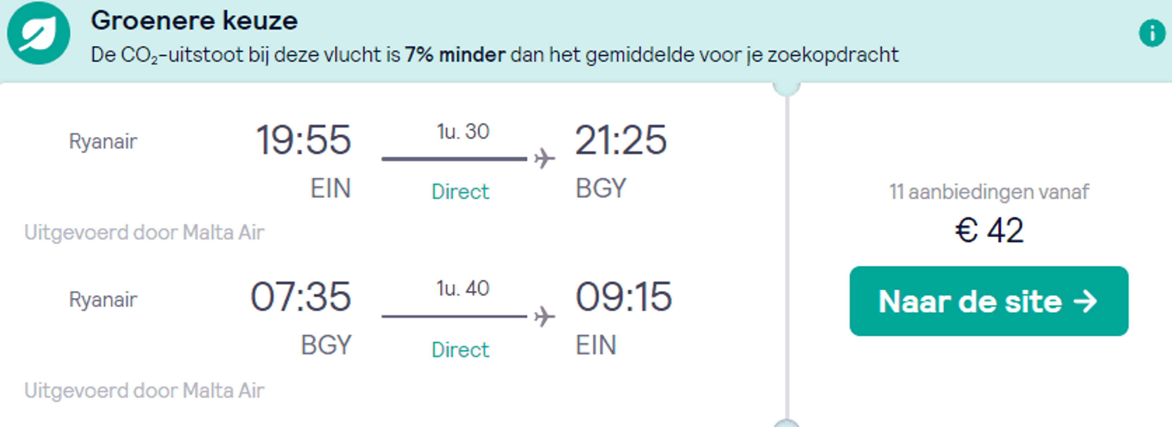 Boekingsvoorbeeld