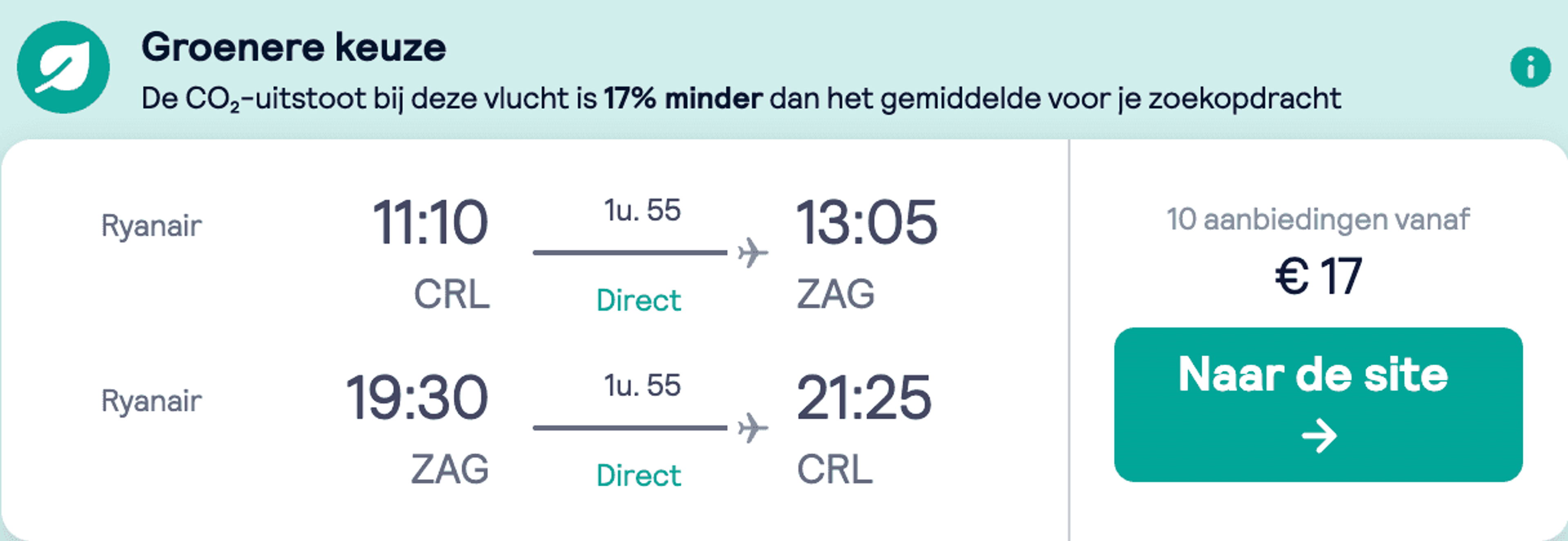 Boekingsvoorbeeld