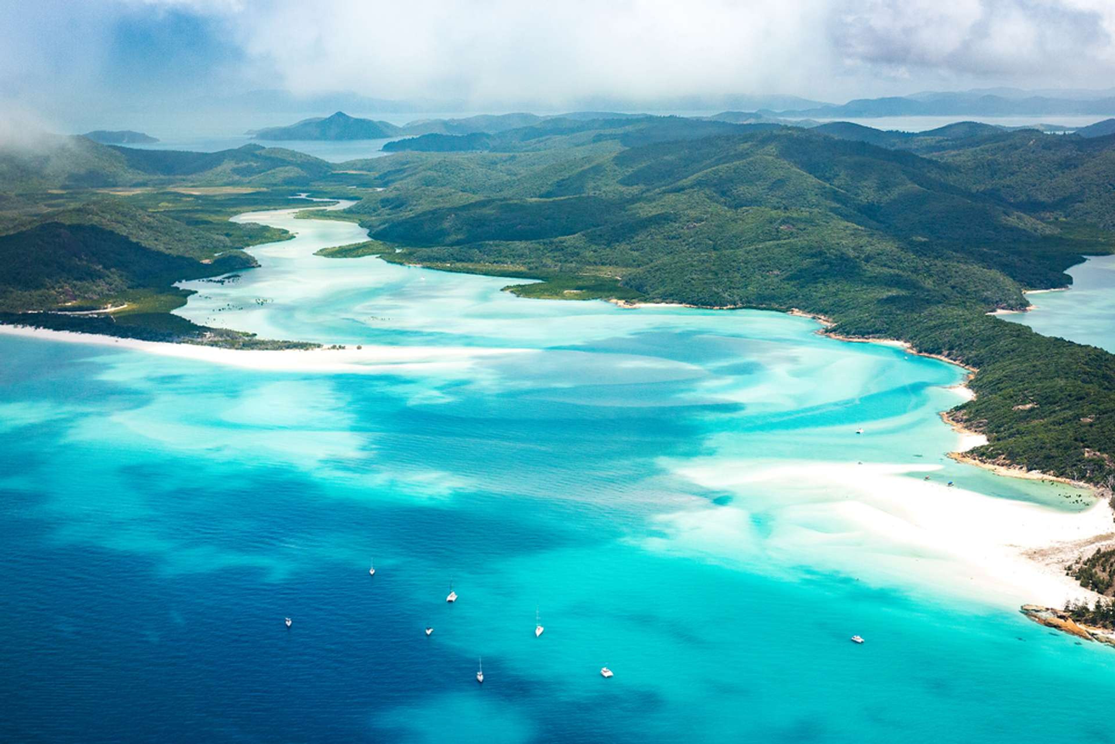 Australië Queensland Whitehaven beach and Whitsundays