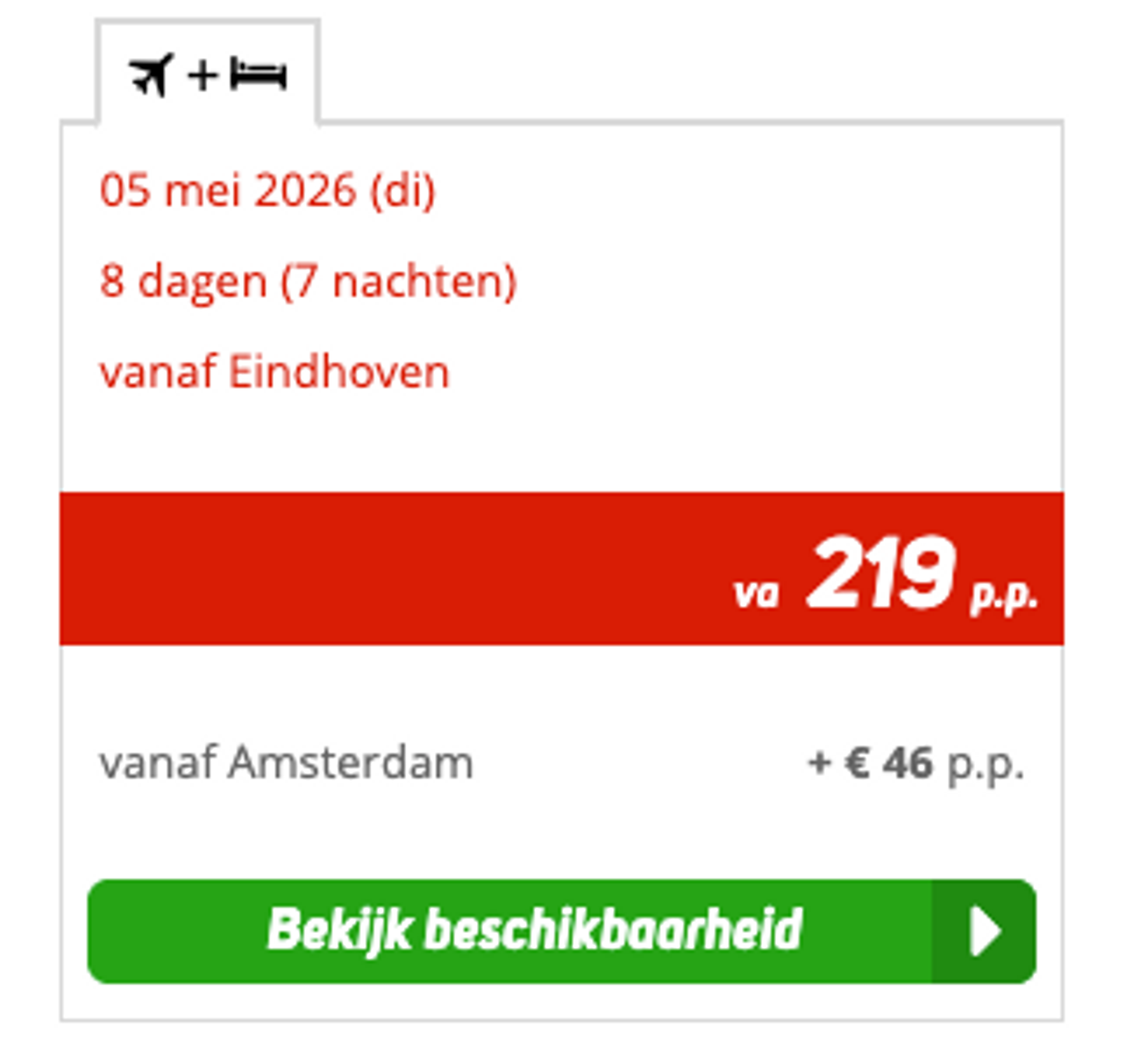 Boekingsvoorbeeld