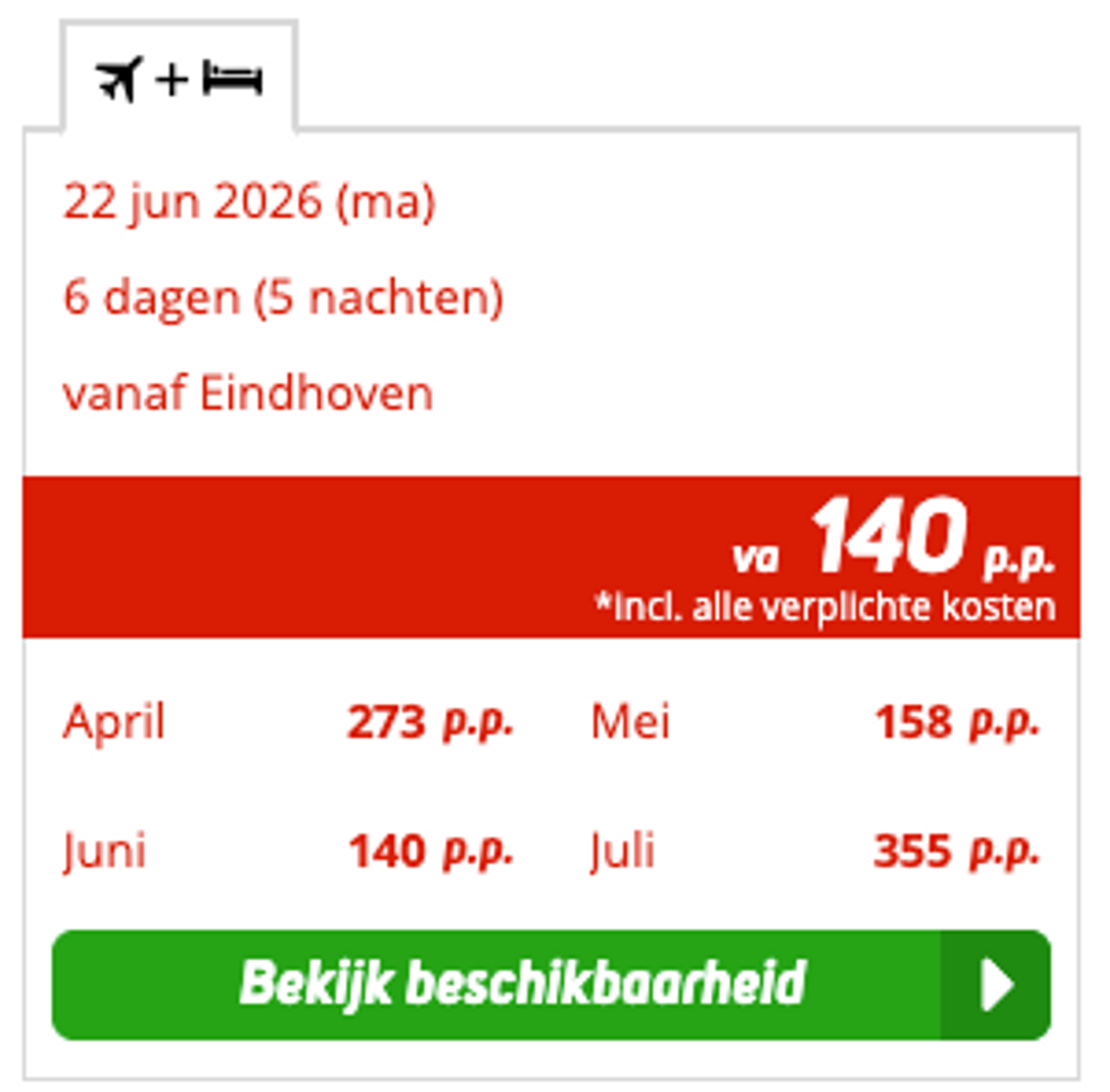 Boekingsvoorbeeld