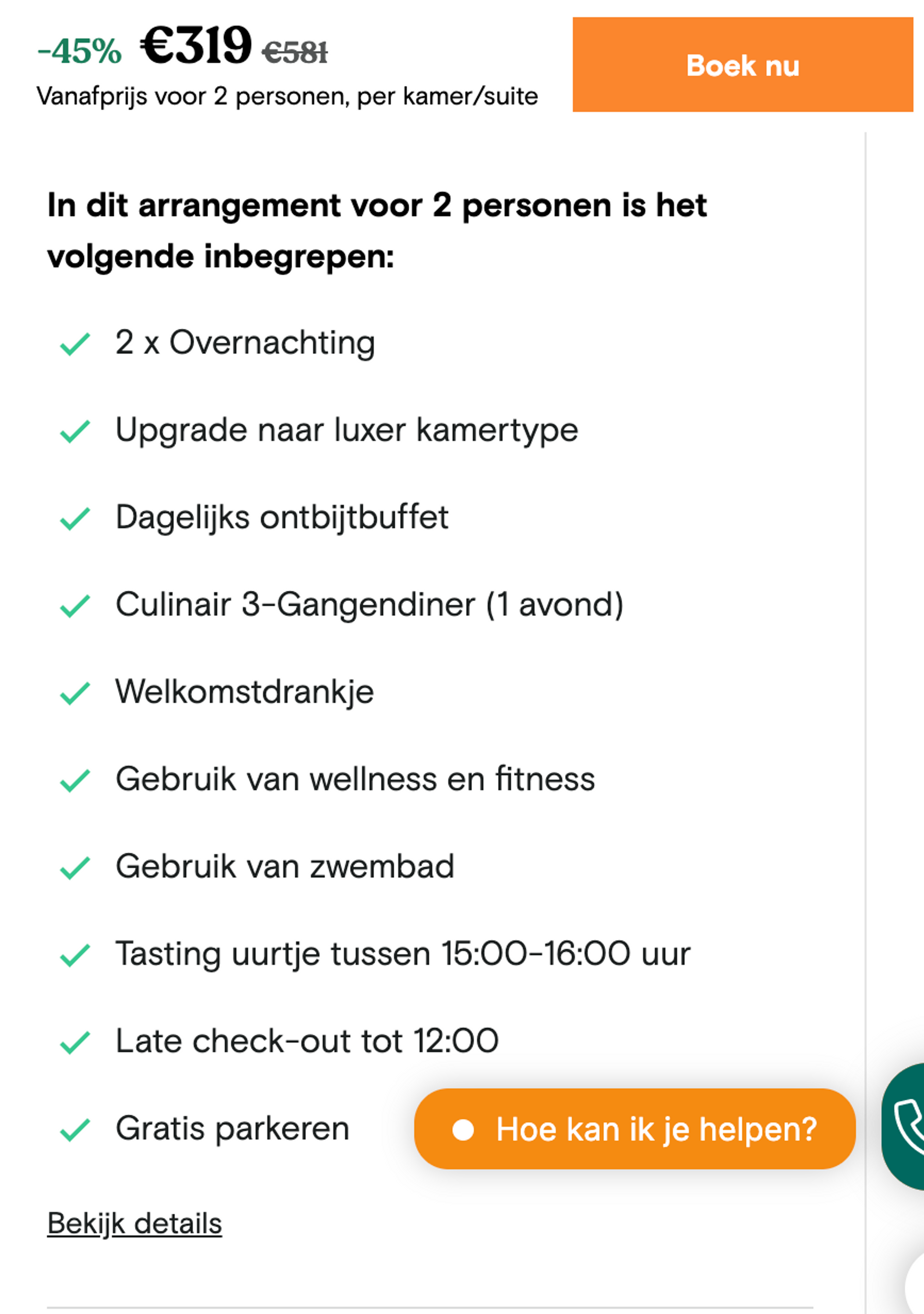 Boekingsvoorbeeld
