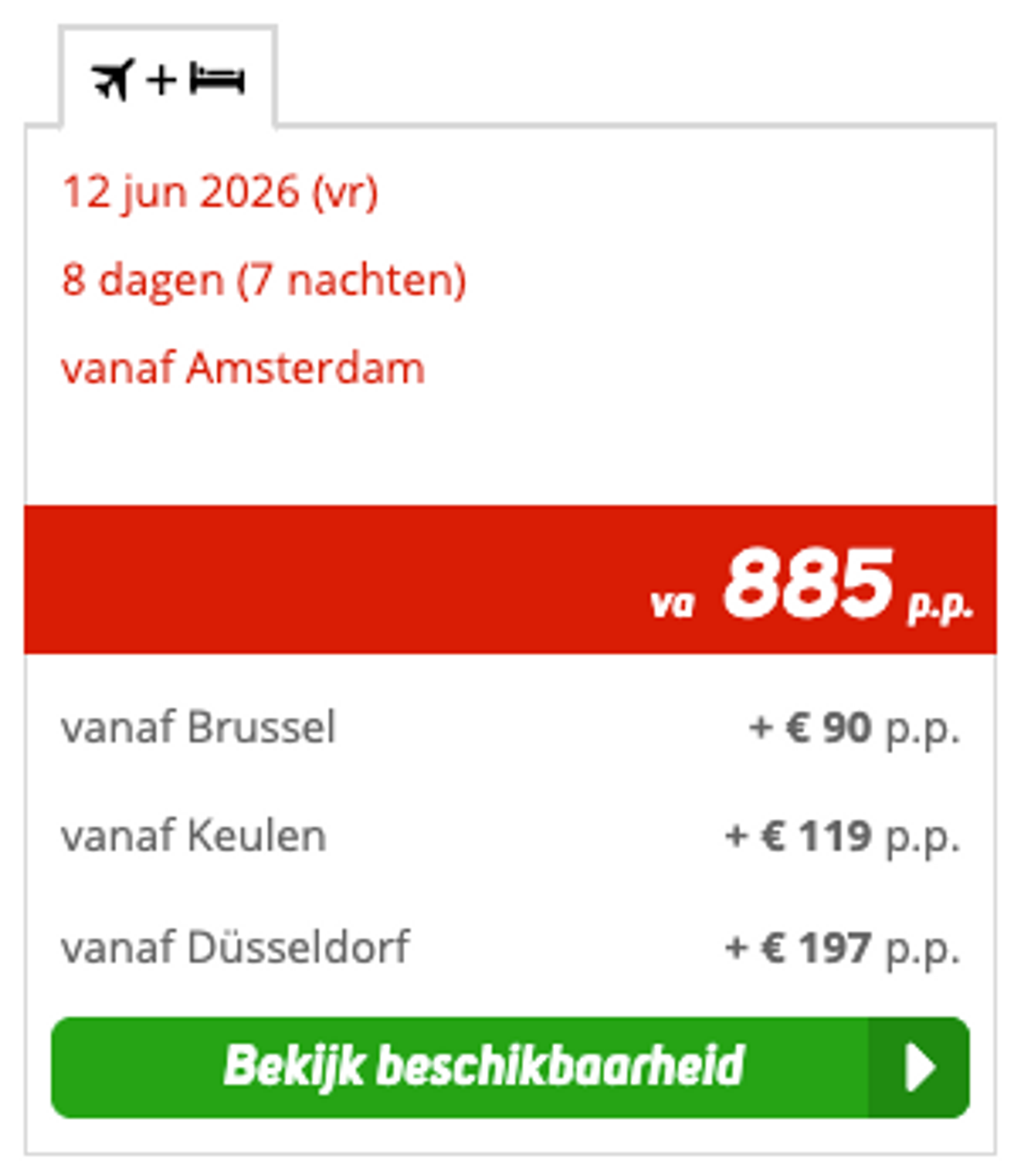 Boekingsvoorbeeld