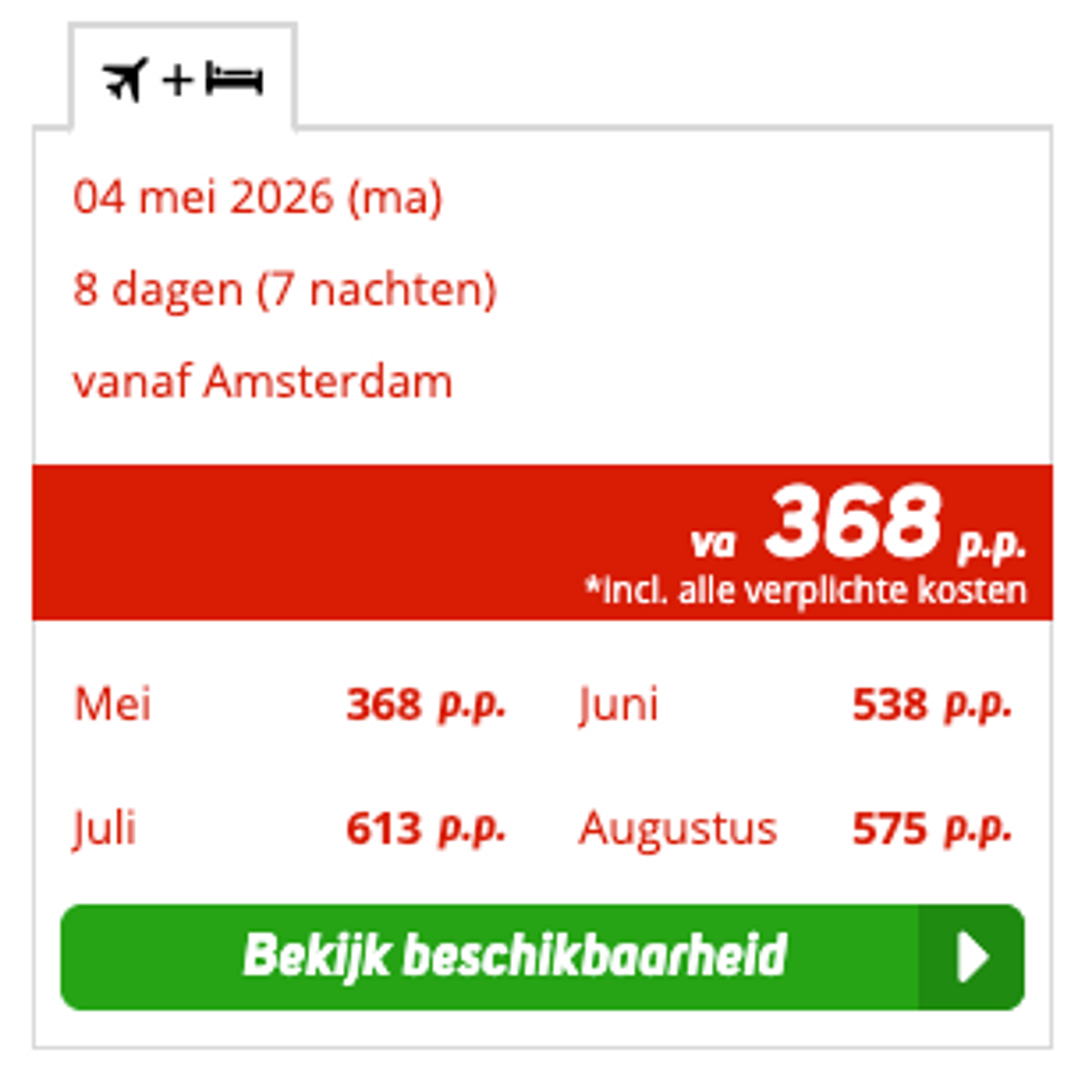 Boekingsvoorbeeld