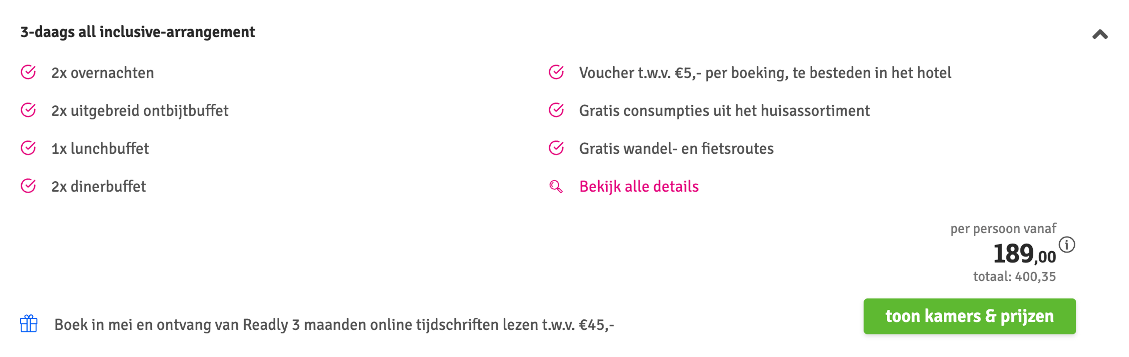 Boekingsvoorbeeld