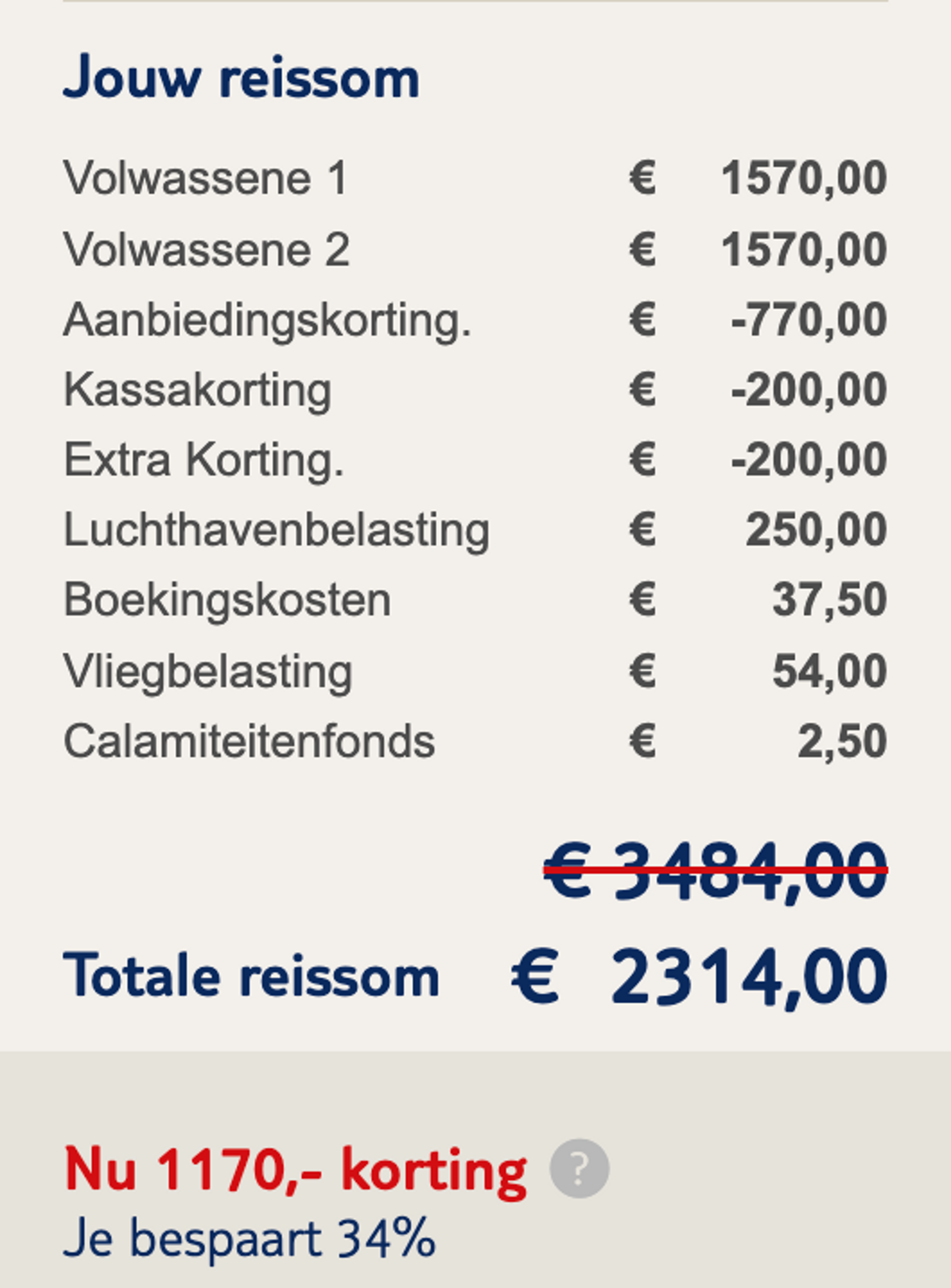 Boekingsvoorbeeld