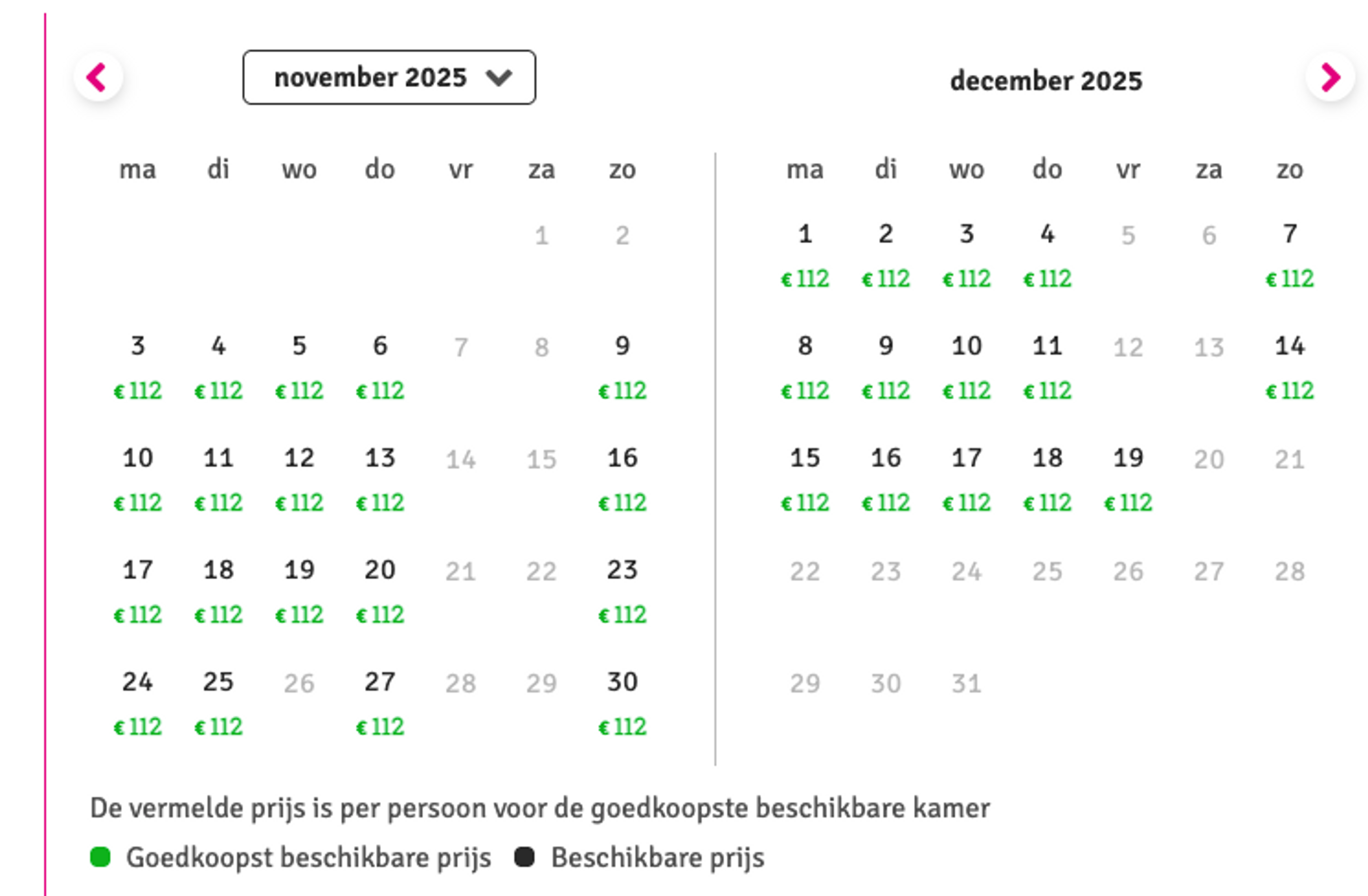 Boekingsvoorbeeld