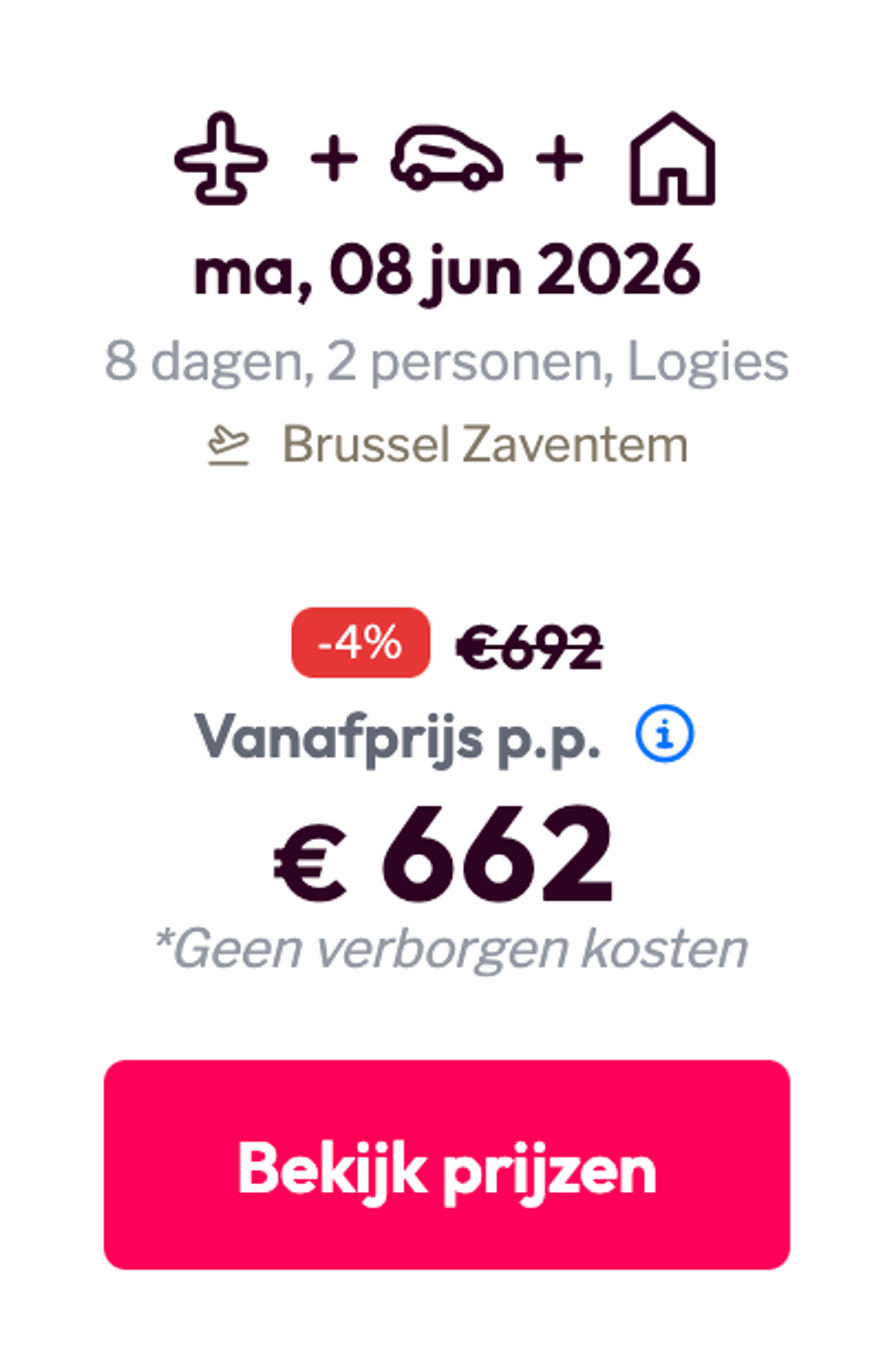 Boekingsvoorbeeld