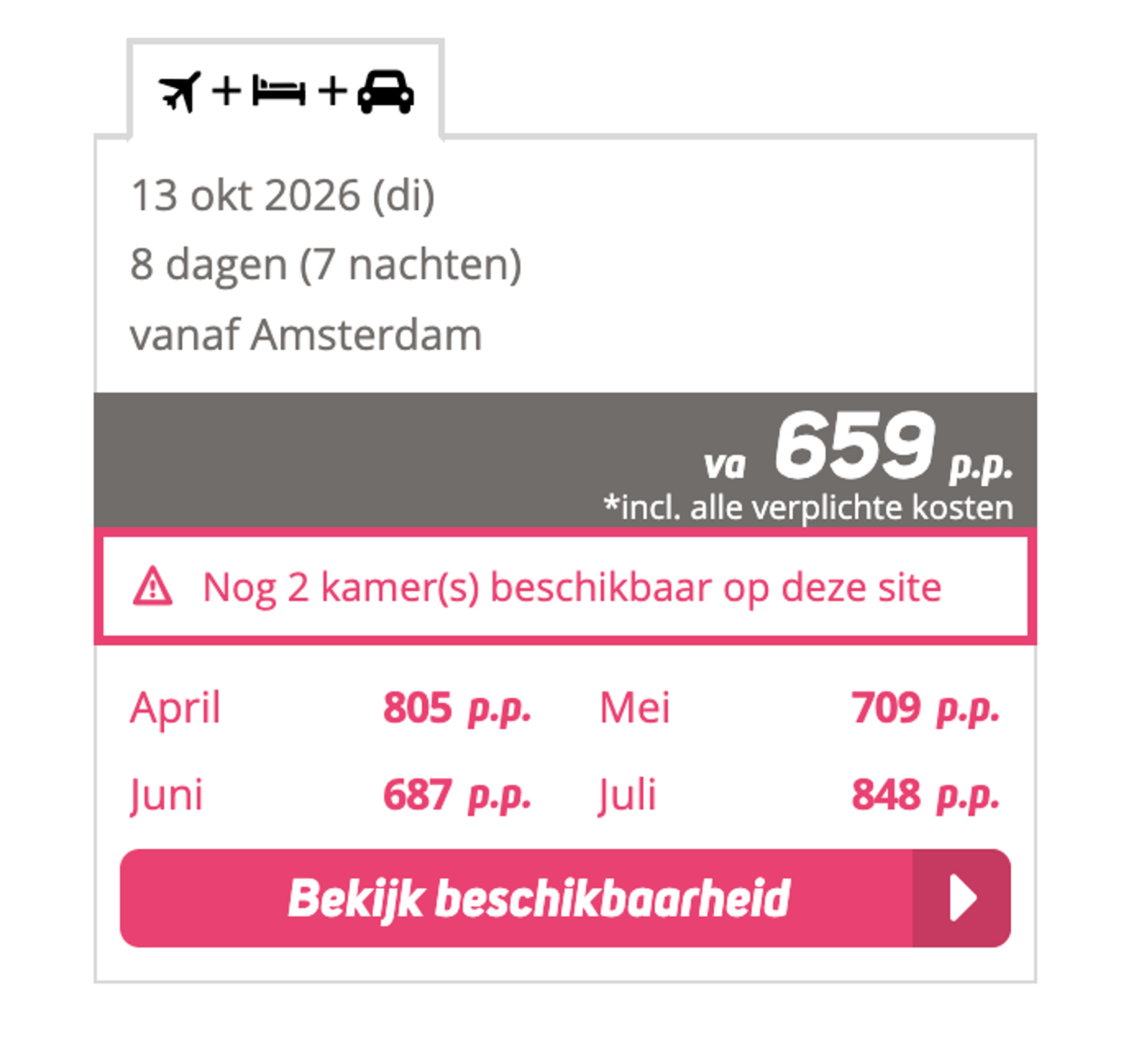 Boekingsvoorbeeld