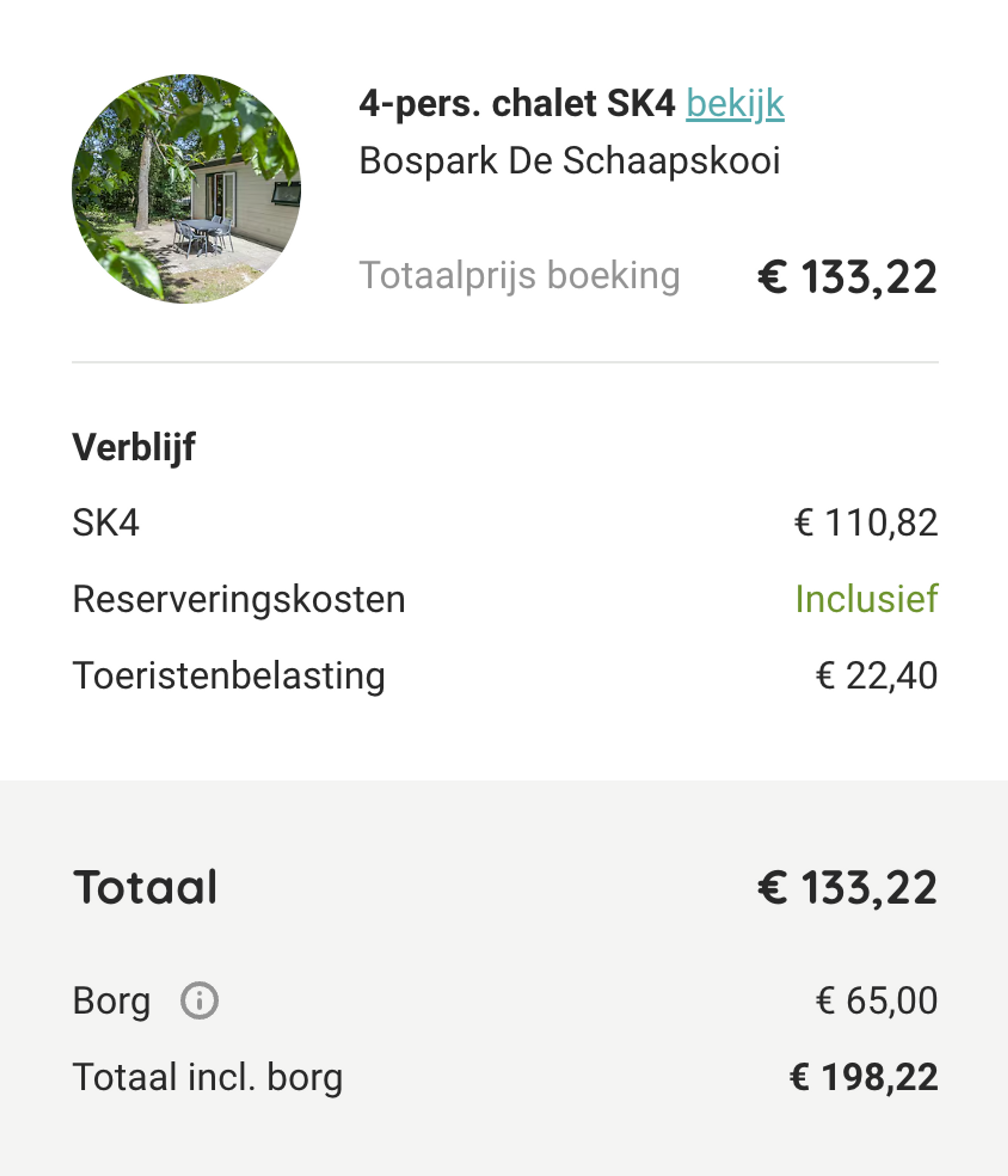 Boekingsvoorbeeld