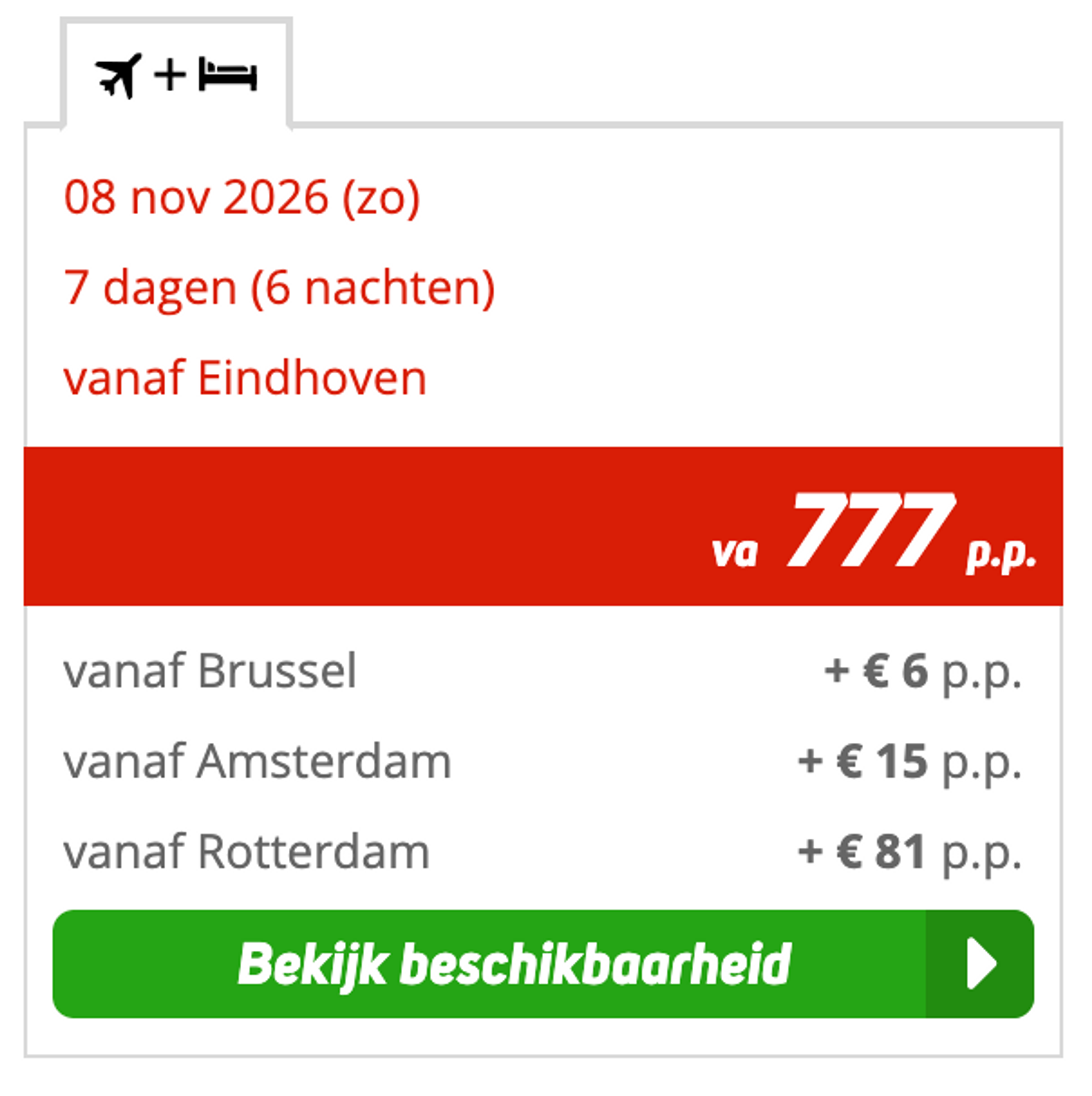 Boekingsvoorbeeld