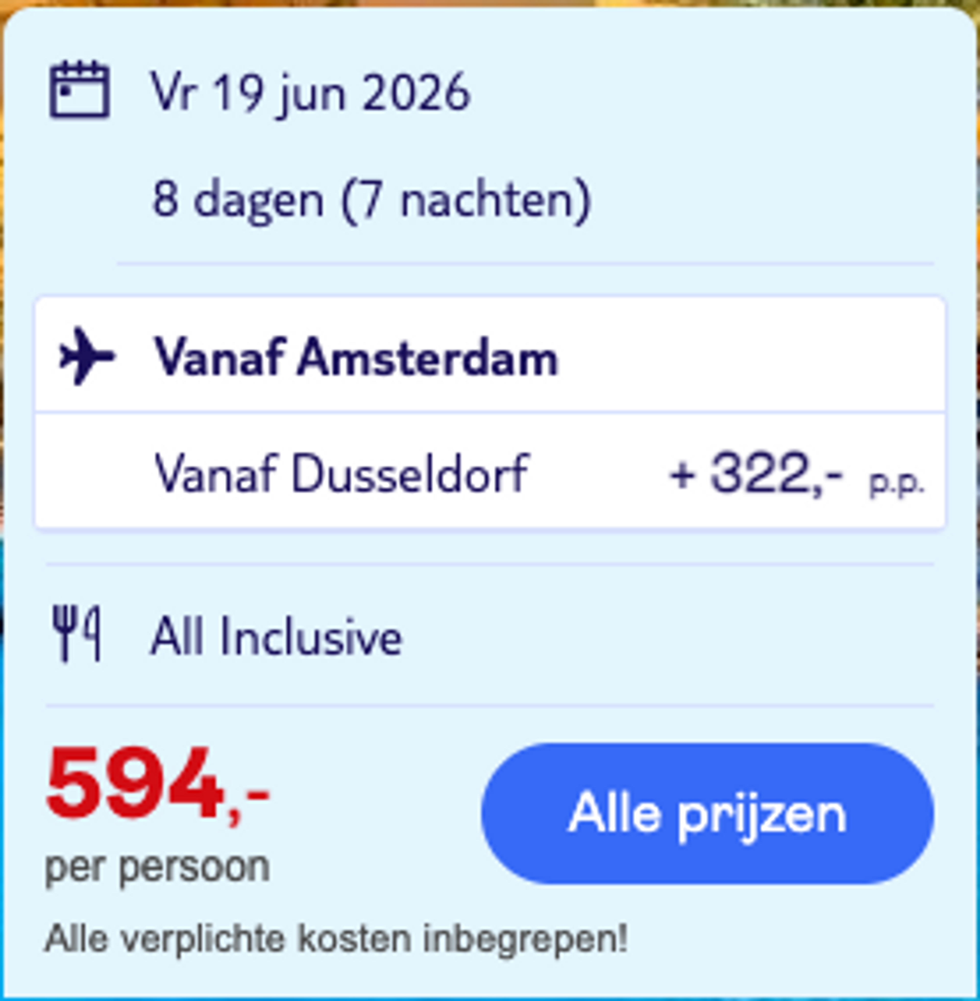 Boekingsvoorbeeld