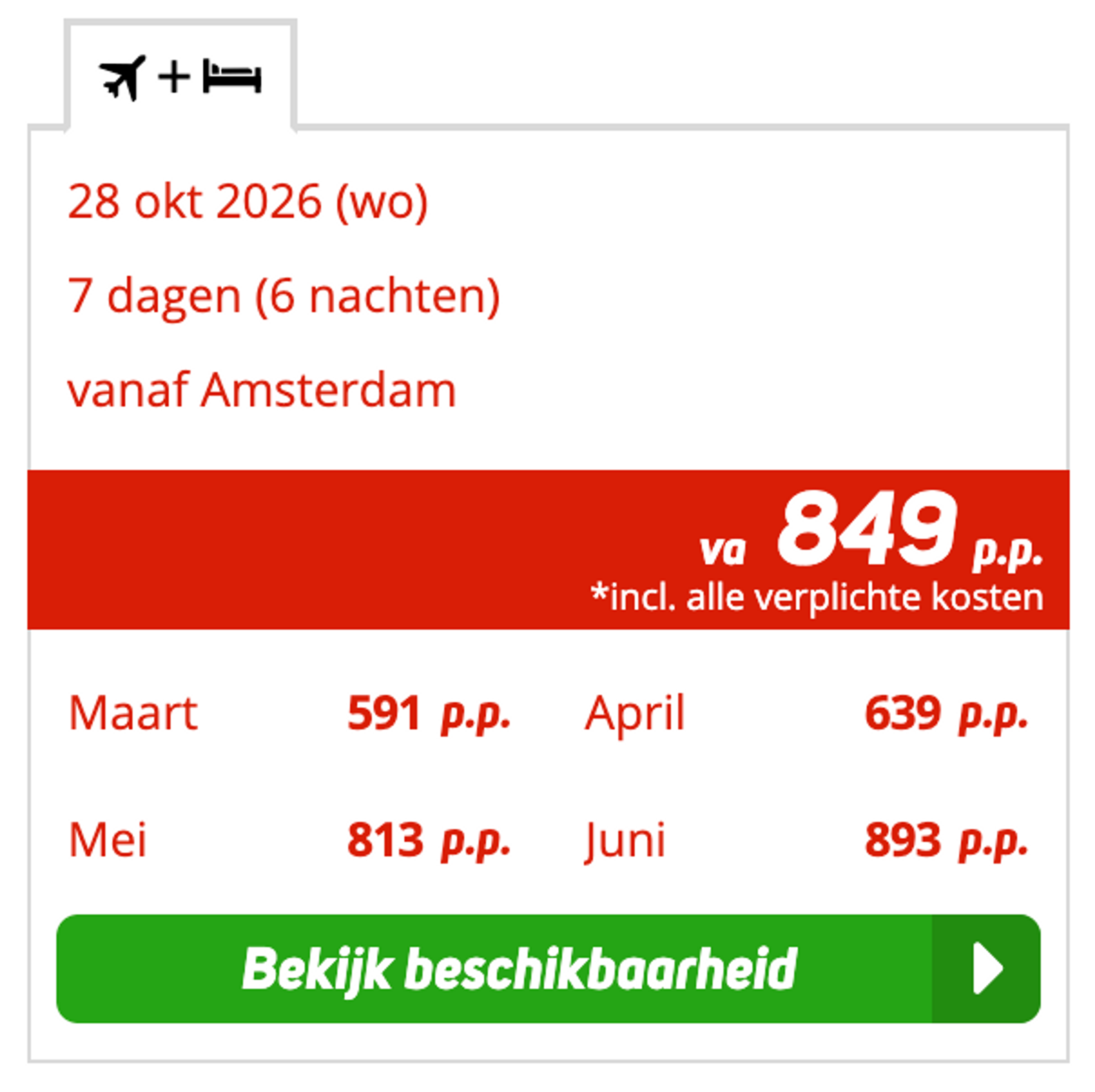 Boekingsvoorbeeld