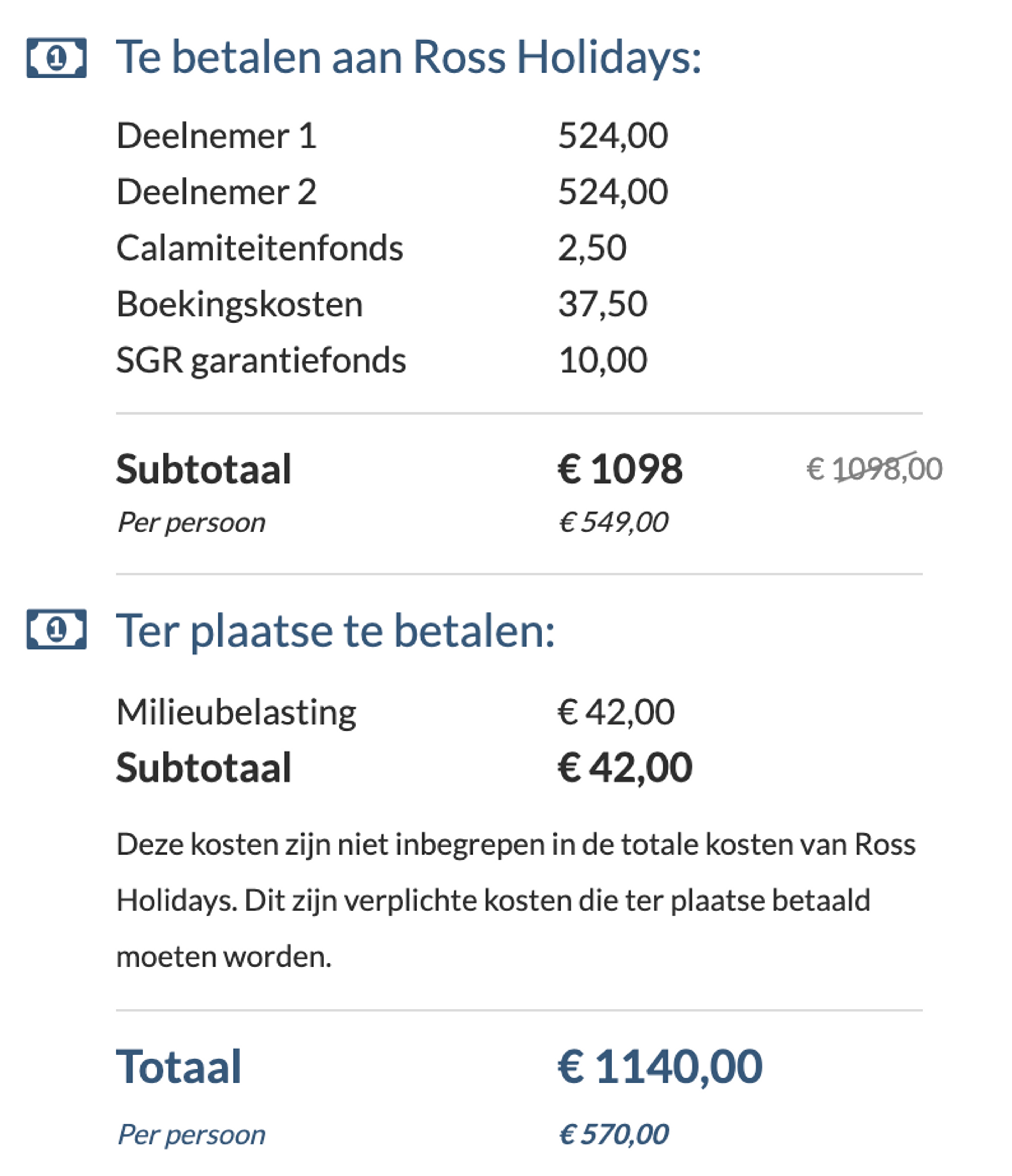Boekingsvoorbeeld