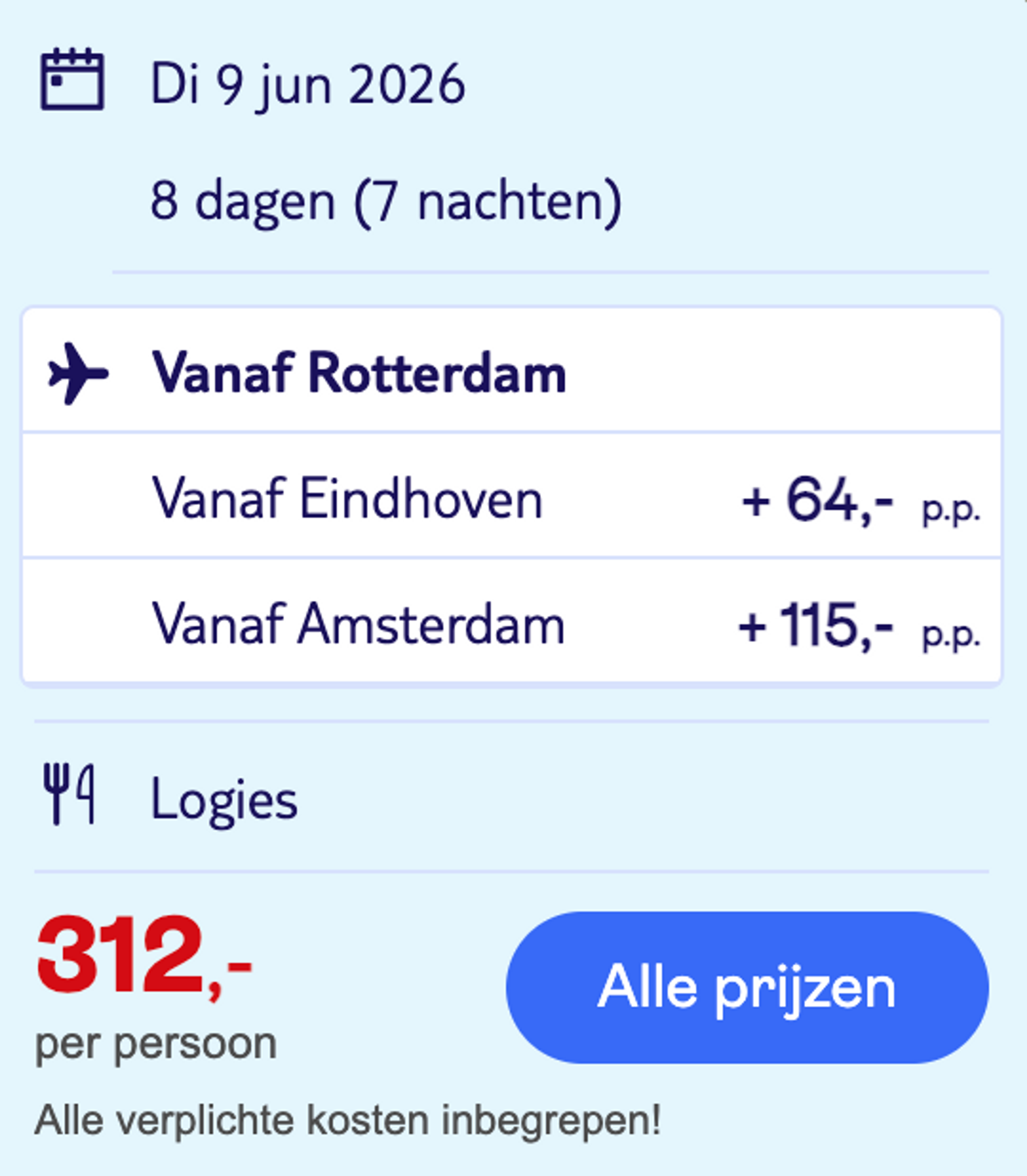 Boekingsvoorbeeld
