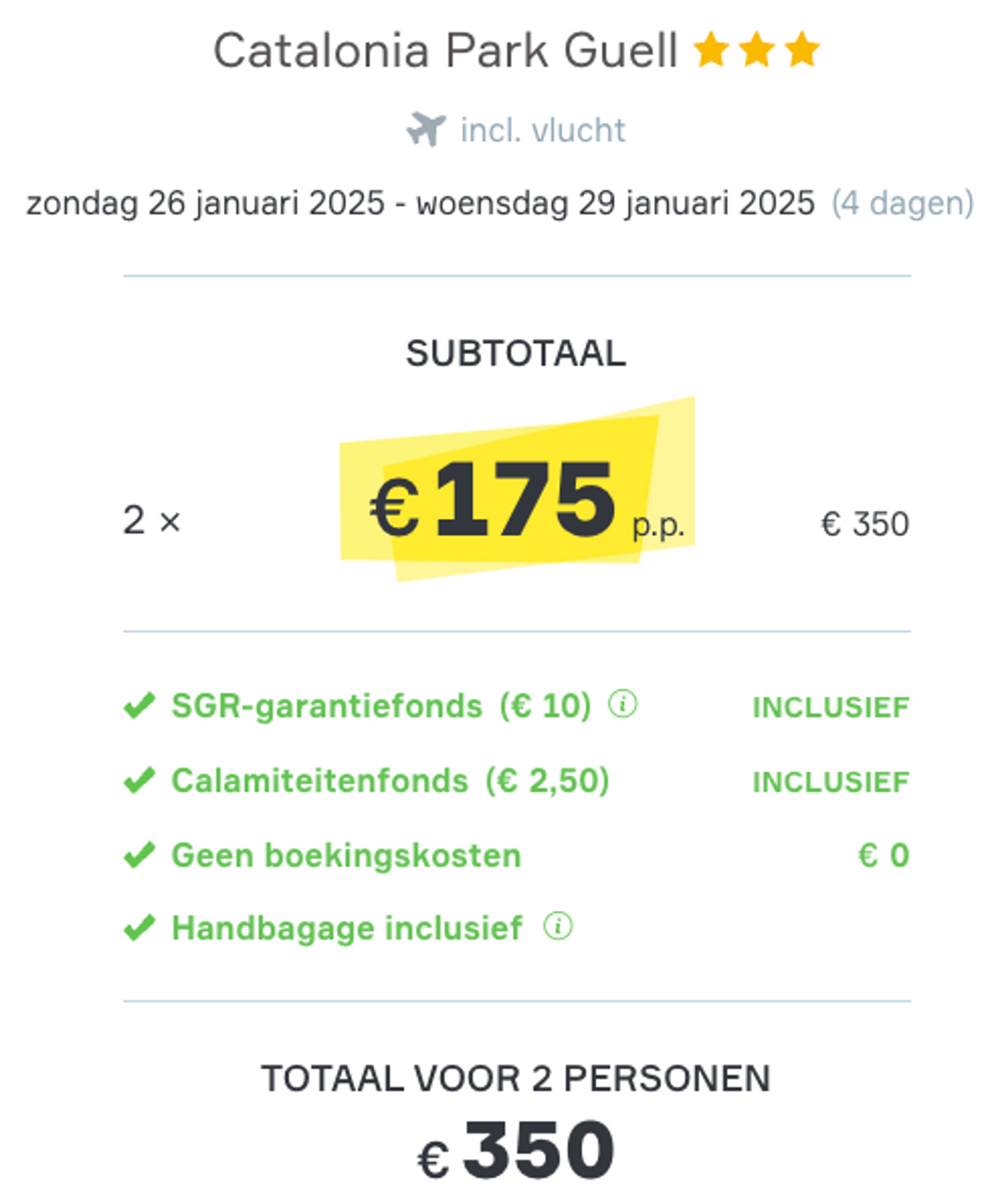 Boekingsvoorbeeld