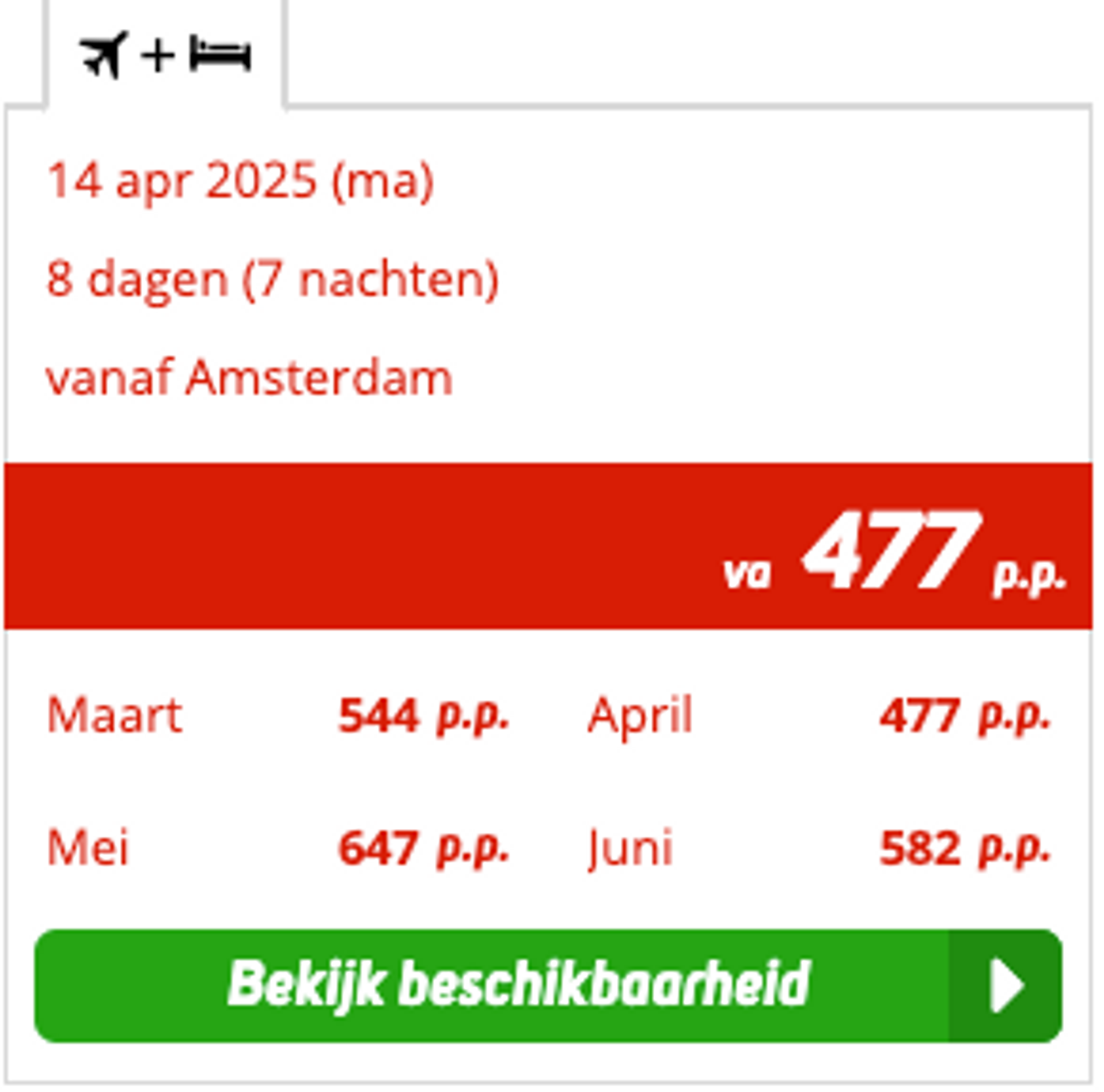 Boekingsvoorbeeld