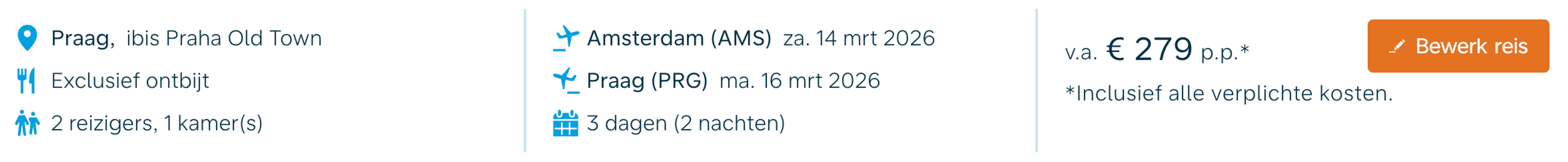 Boekingsvoorbeeld