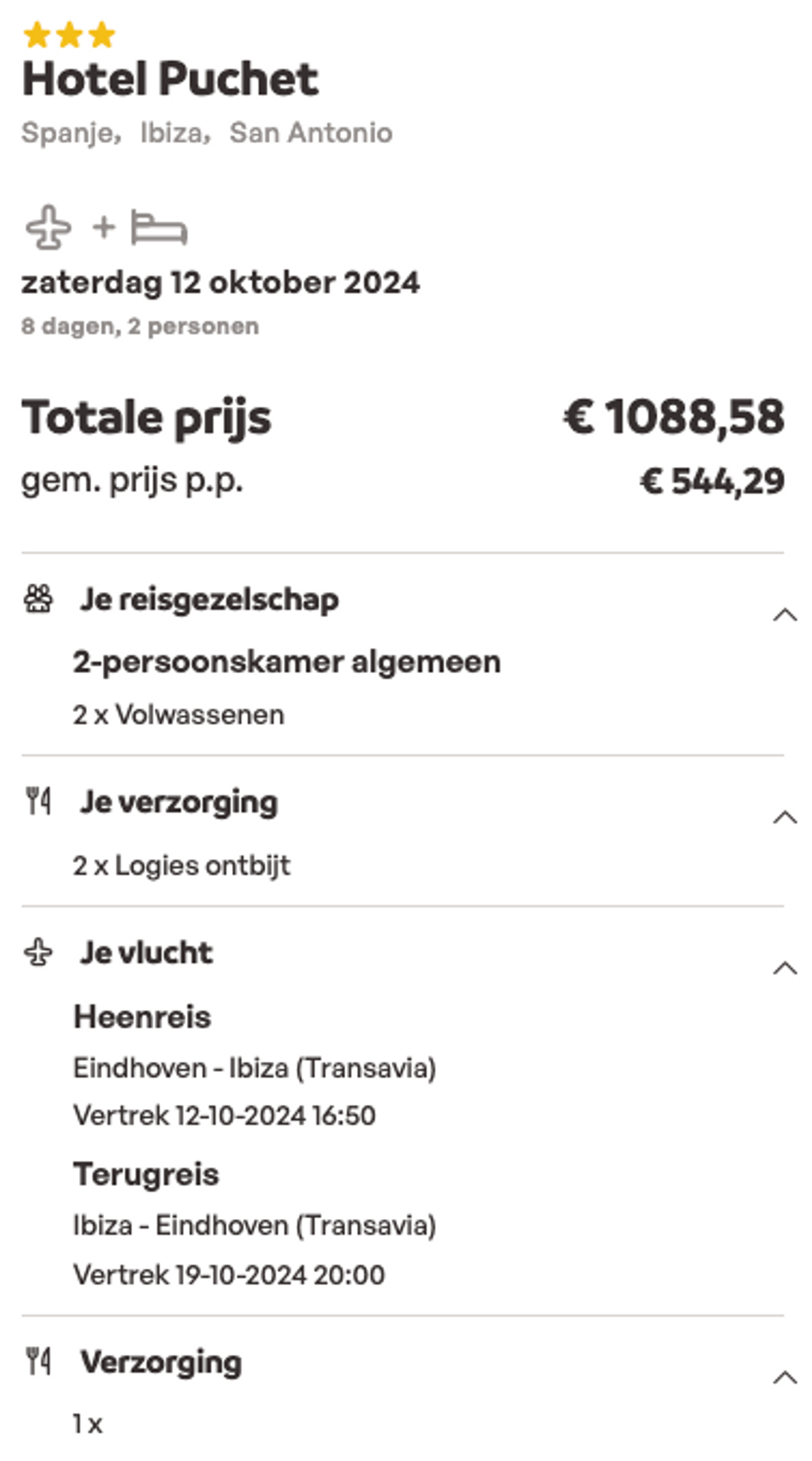 Boekingsvoorbeeld