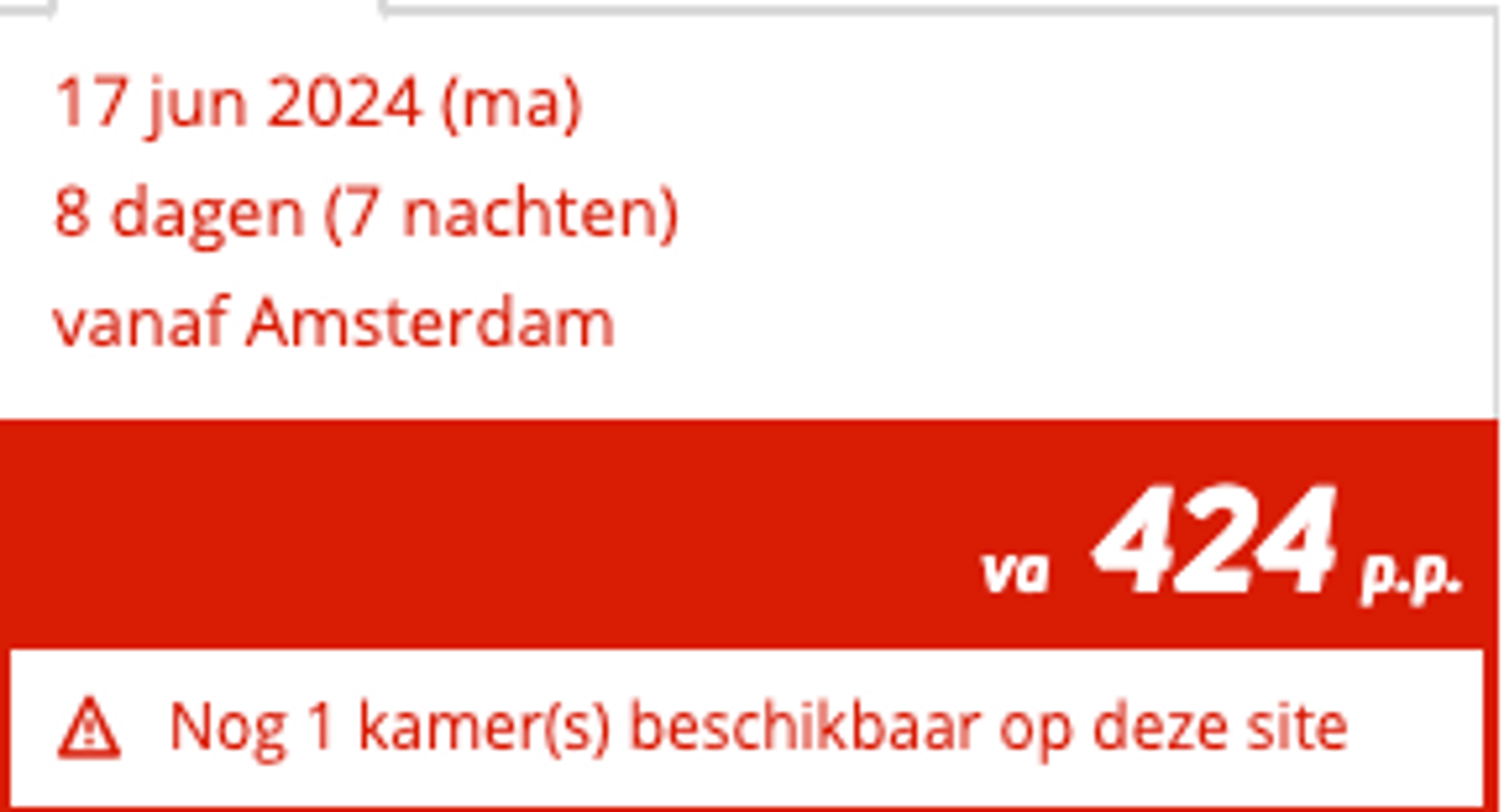 Boekingsvoorbeeld