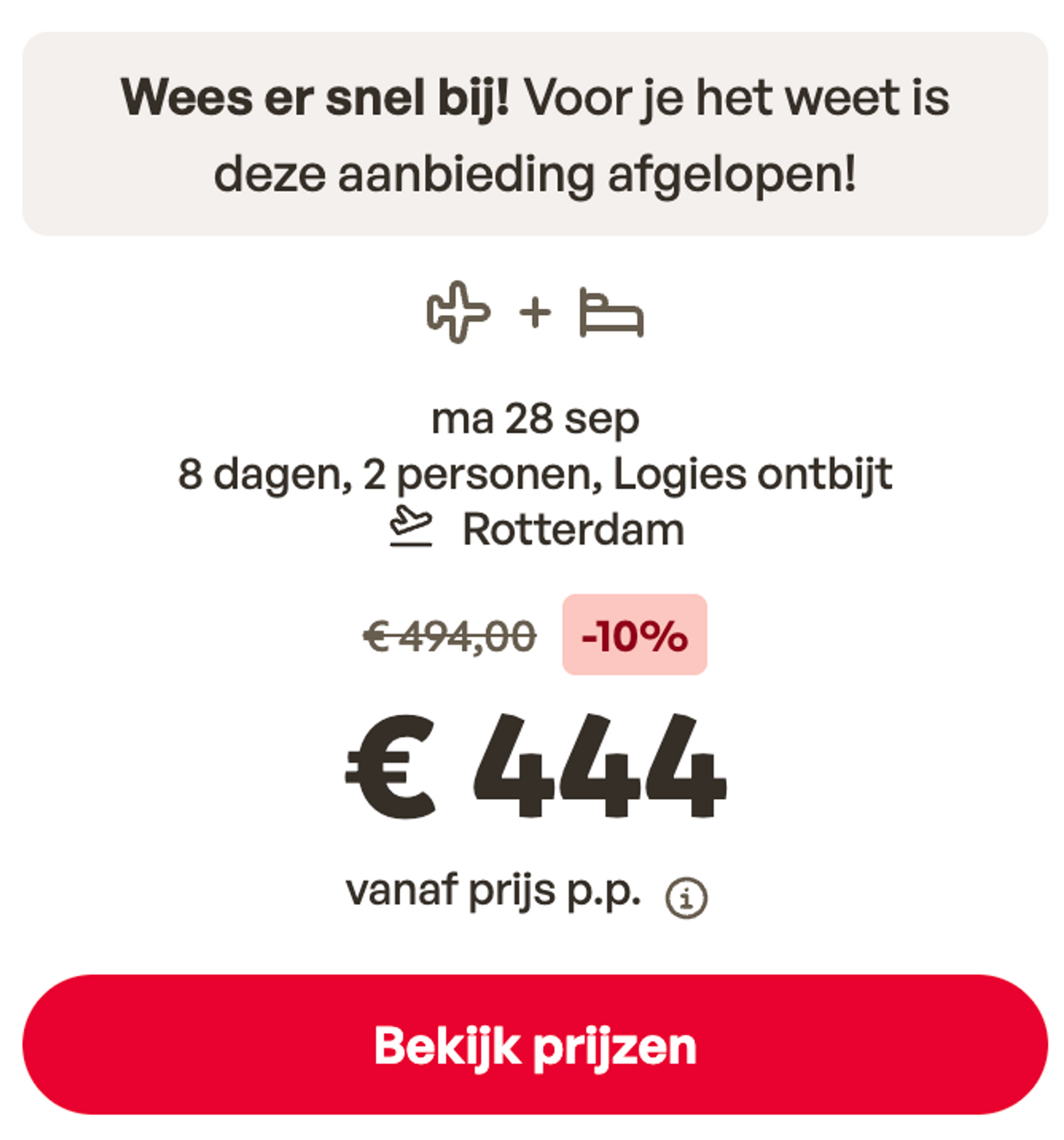 Boekingsvoorbeeld