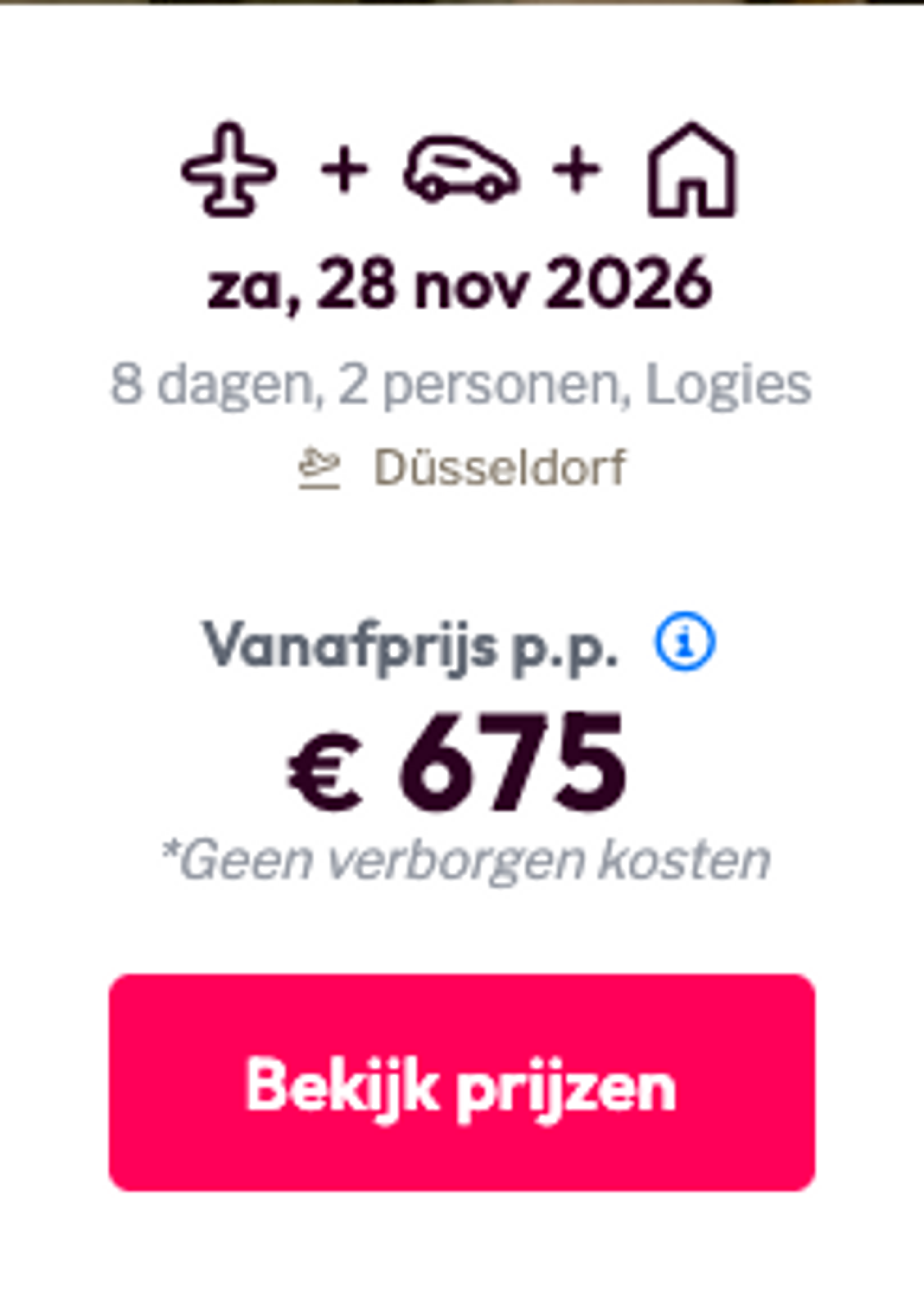 Boekingsvoorbeeld