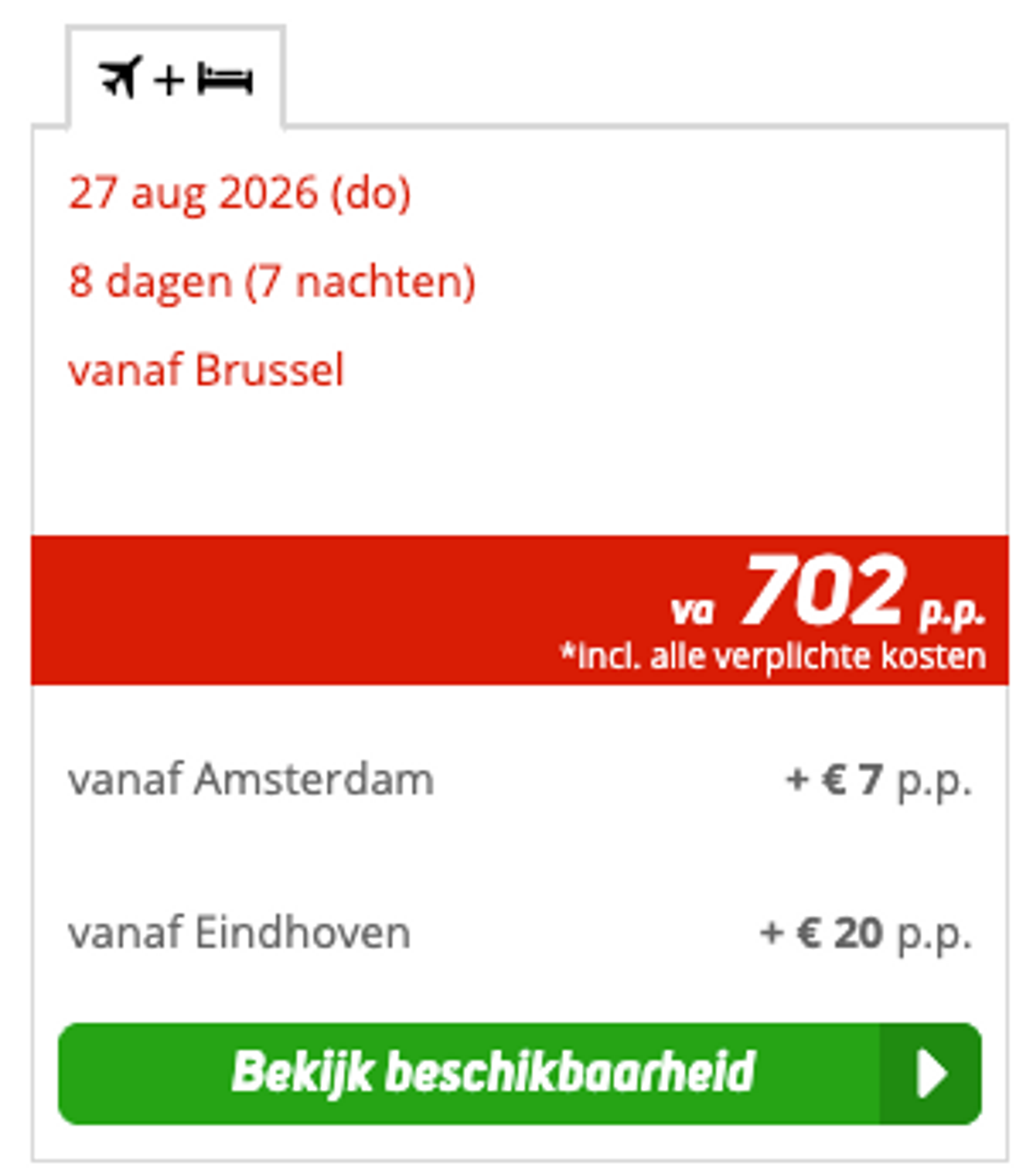 Boekingsvoorbeeld