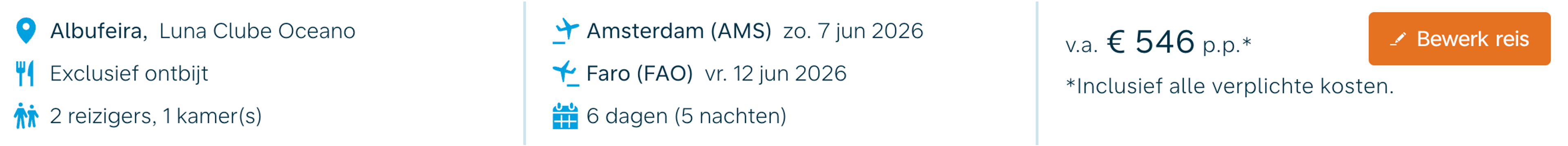 Boekingsvoorbeeld