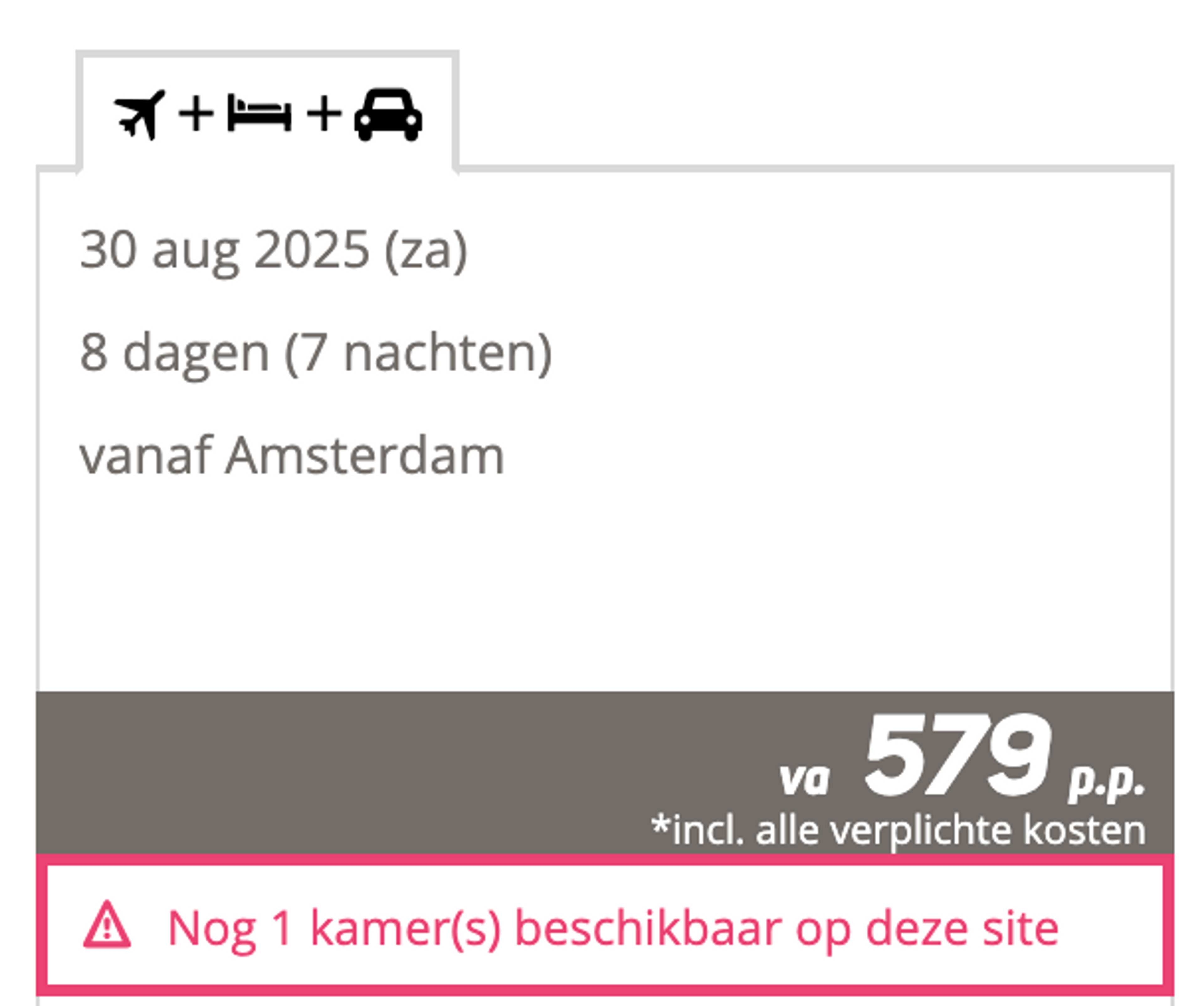 Boekingsvoorbeeld