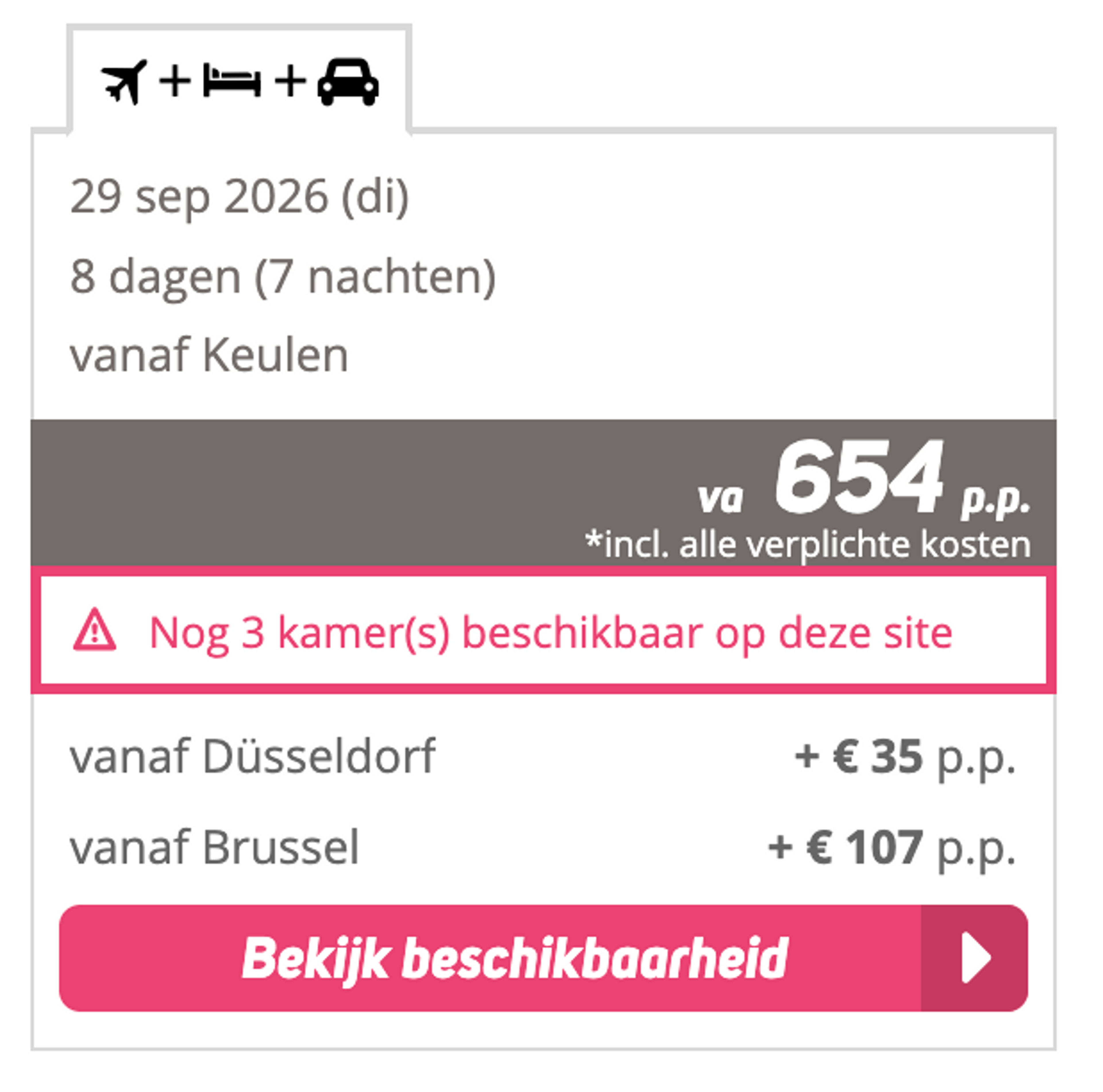 Boekingsvoorbeeld