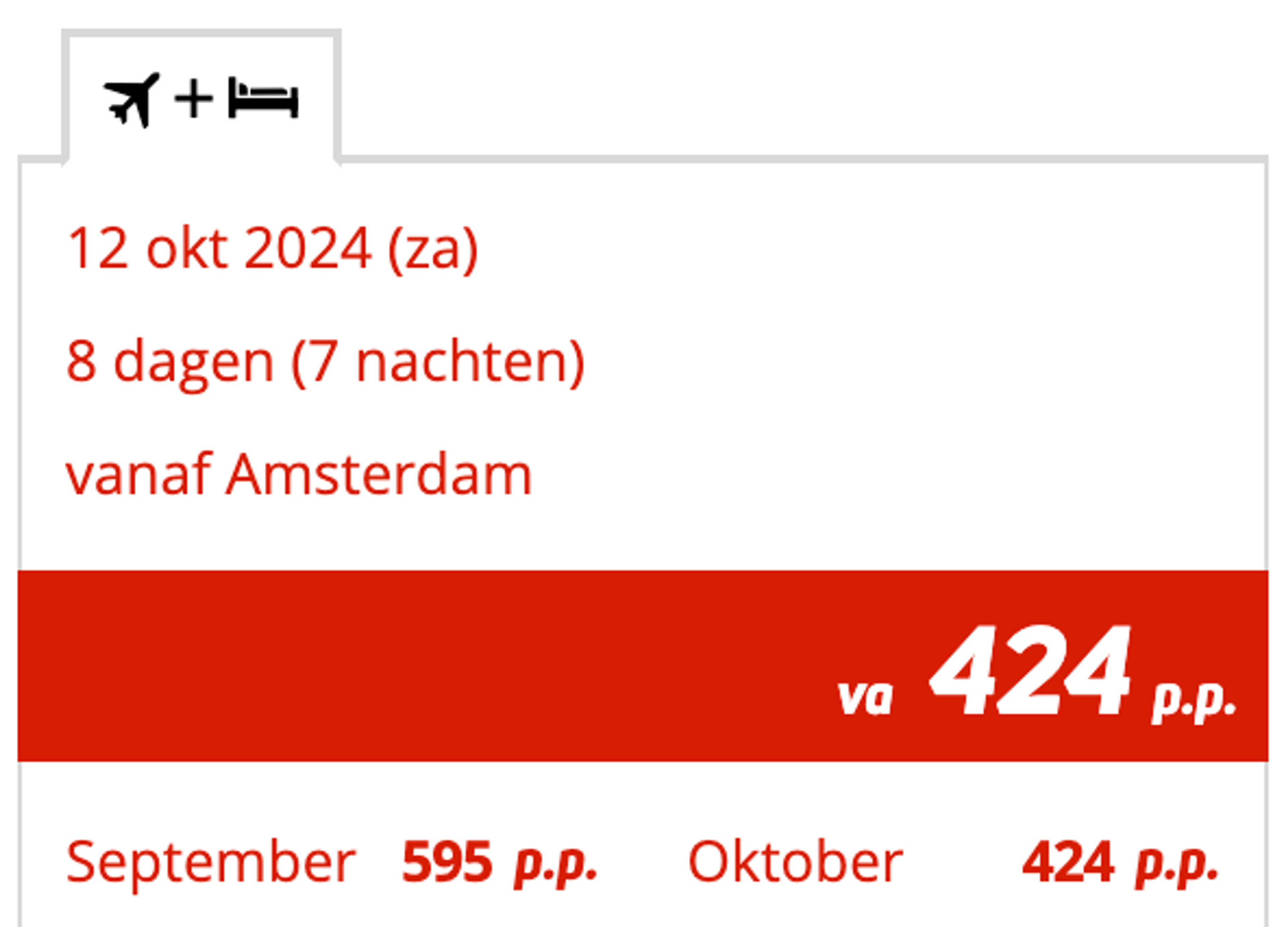 Boekingsvoorbeeld