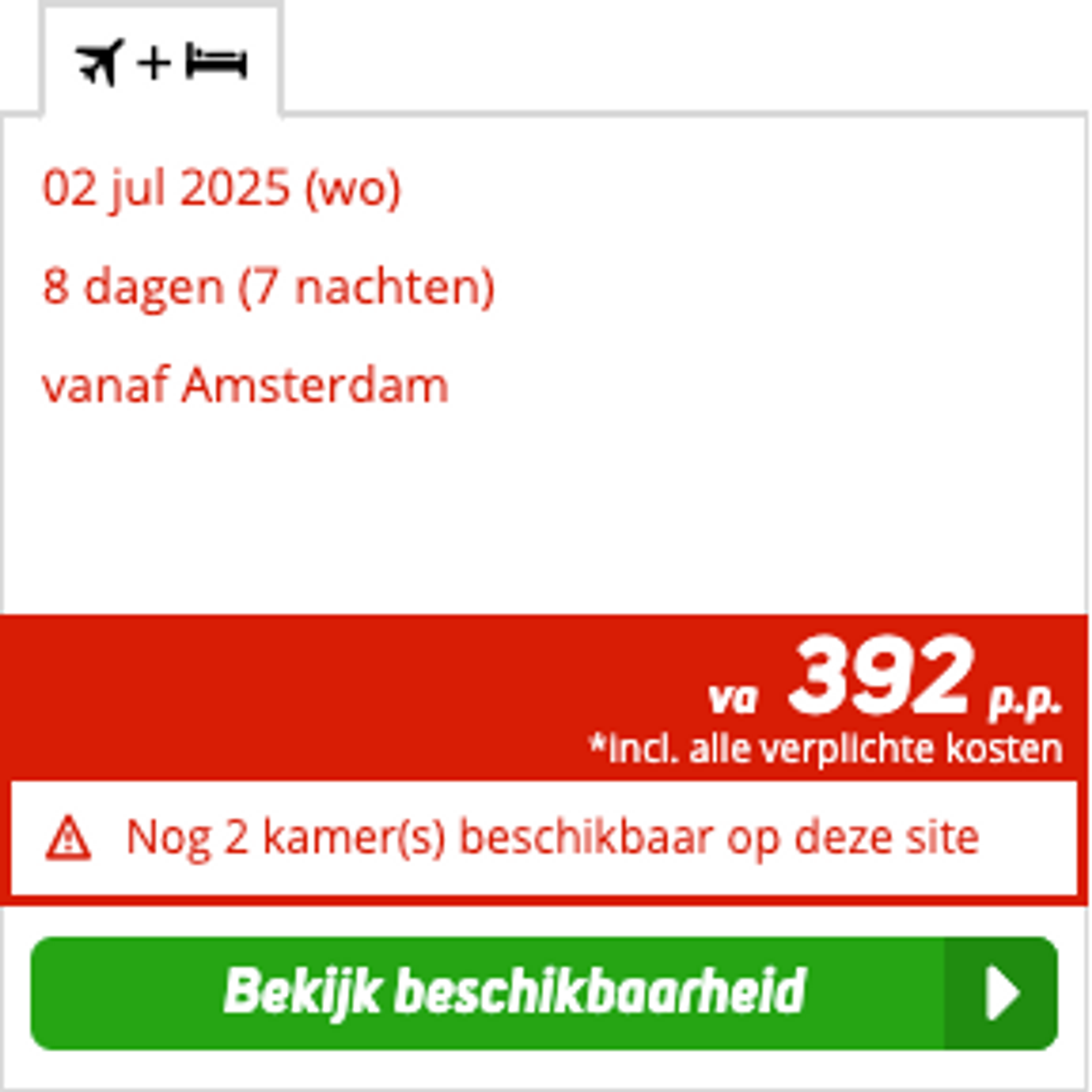 Boekingsvoorbeeld