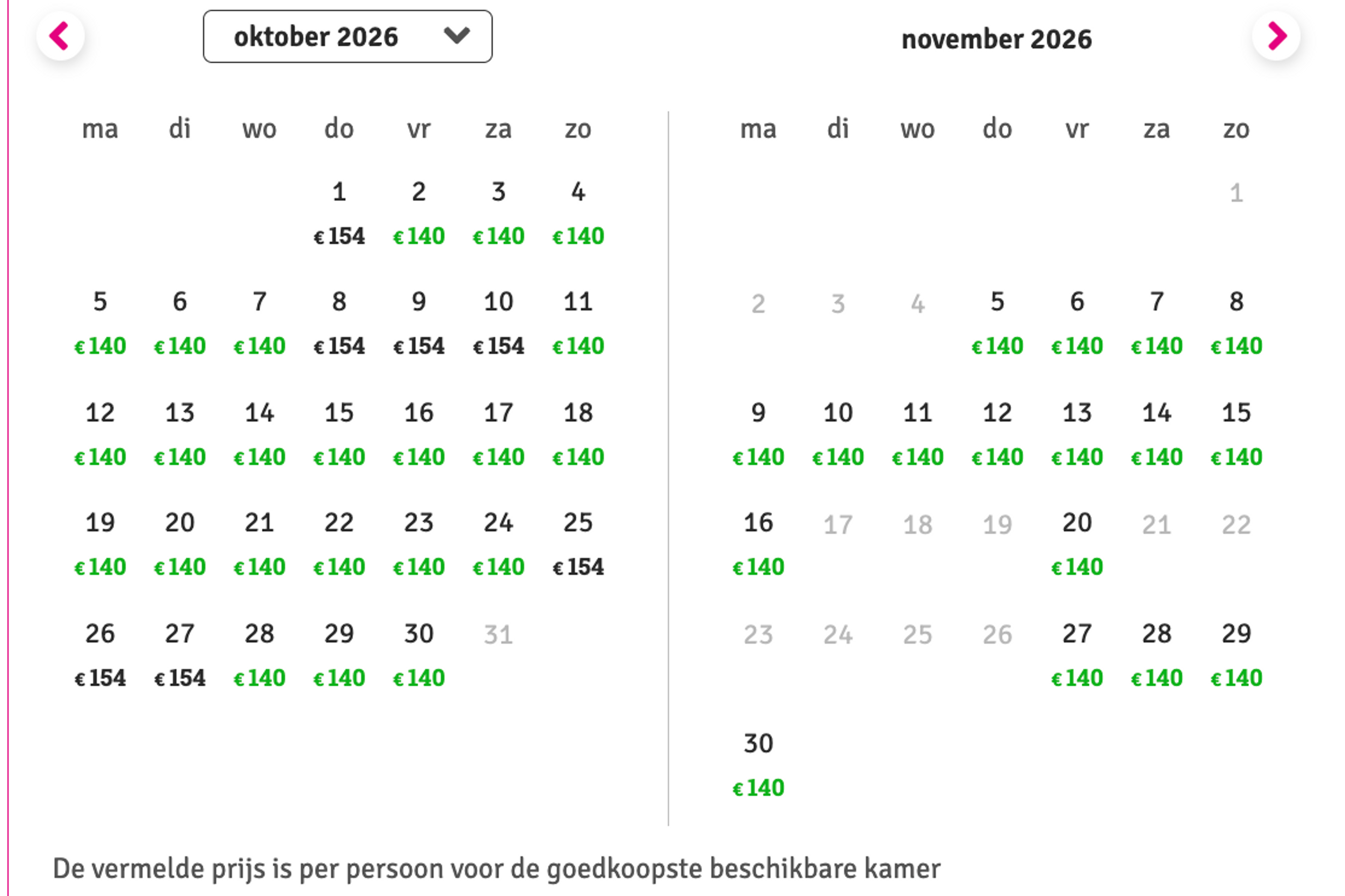 Boekingsvoorbeeld