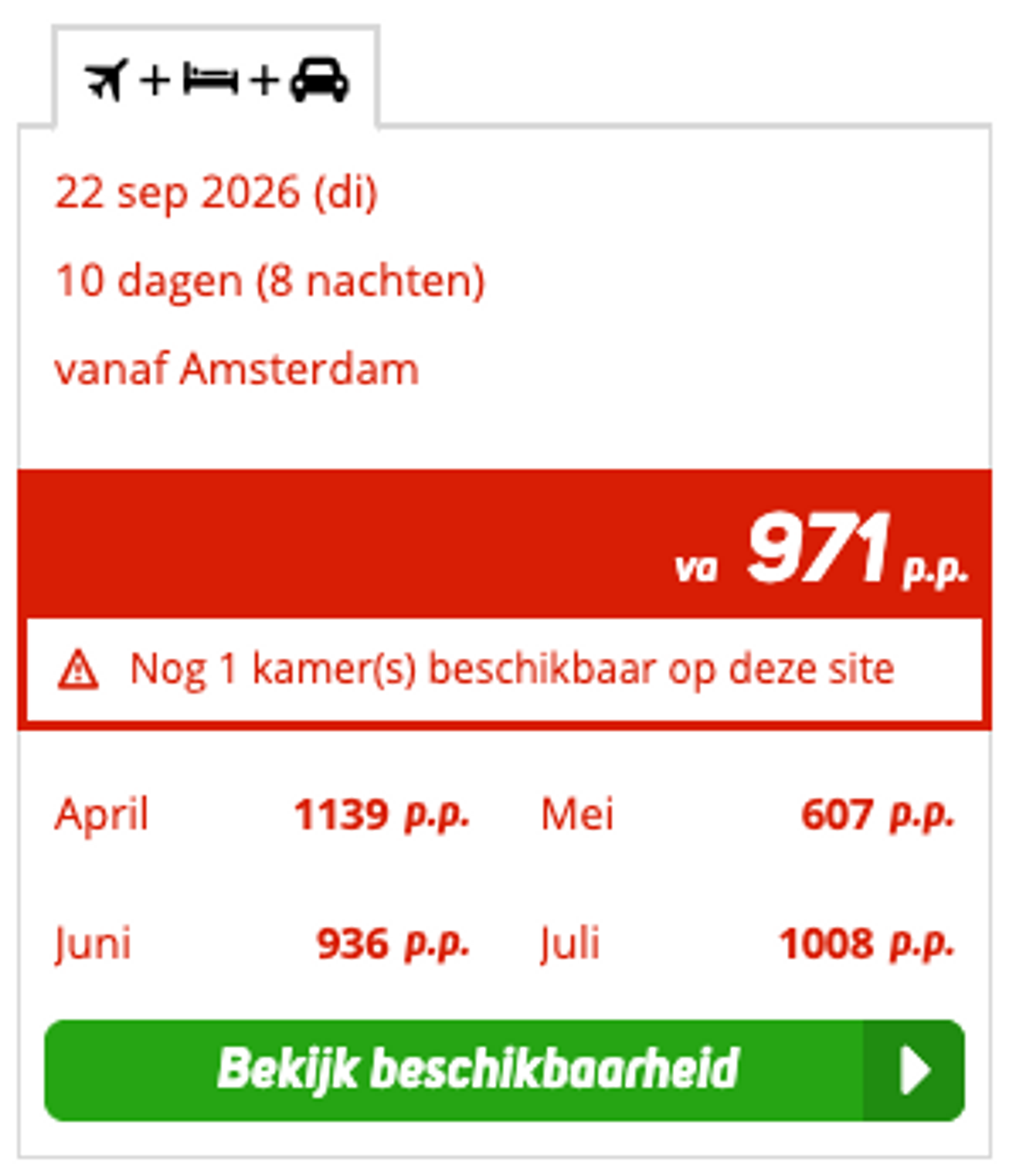 Boekingsvoorbeeld