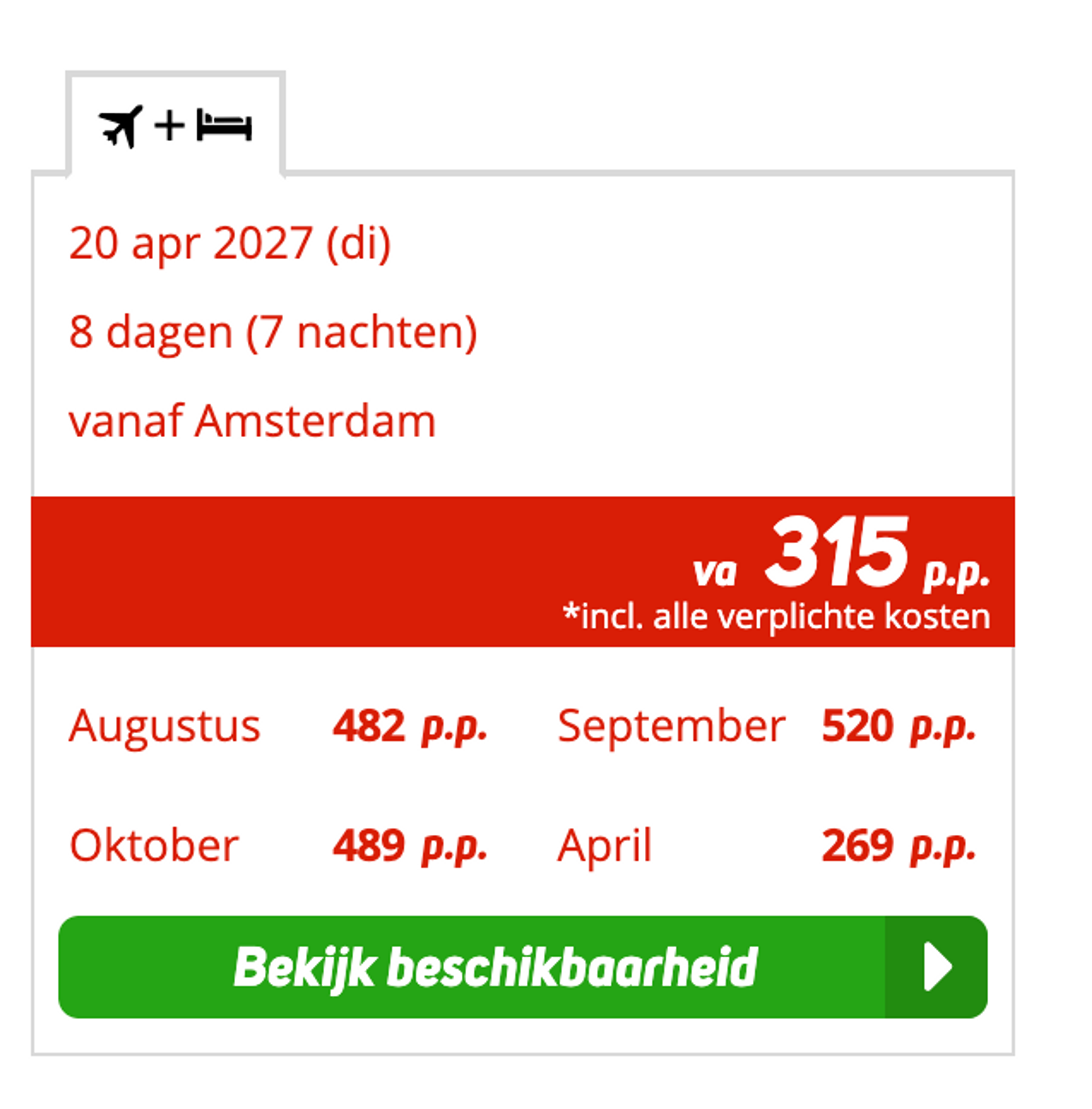 Boekingsvoorbeeld