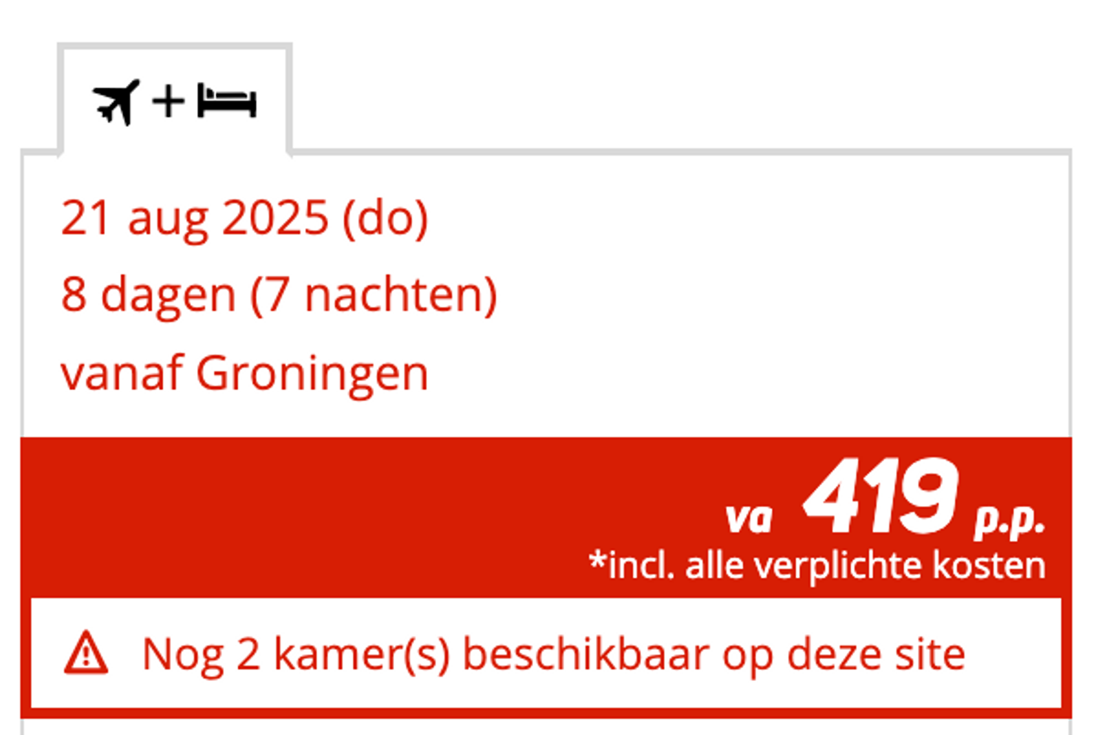Boekingsvoorbeeld
