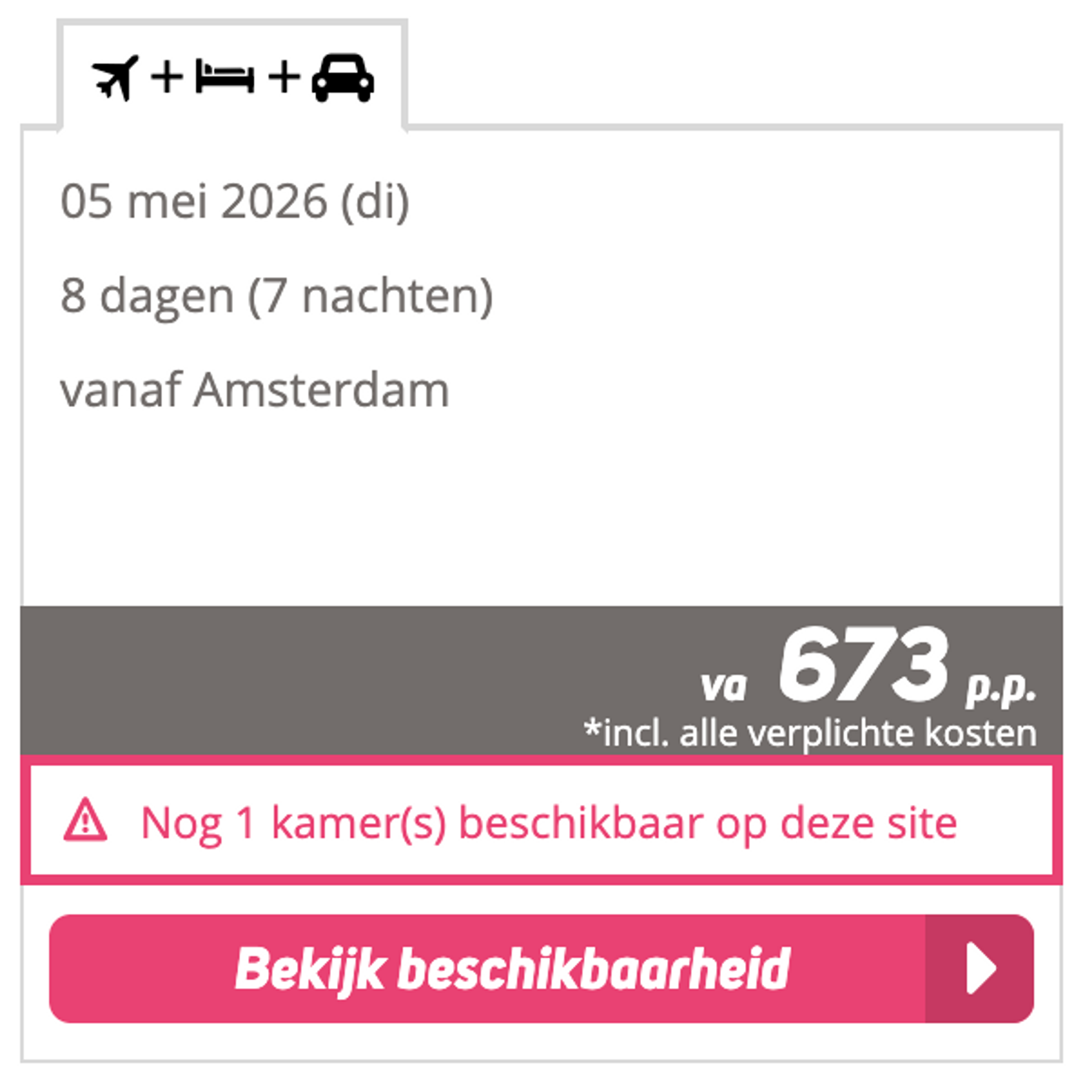 Boekingsvoorbeeld