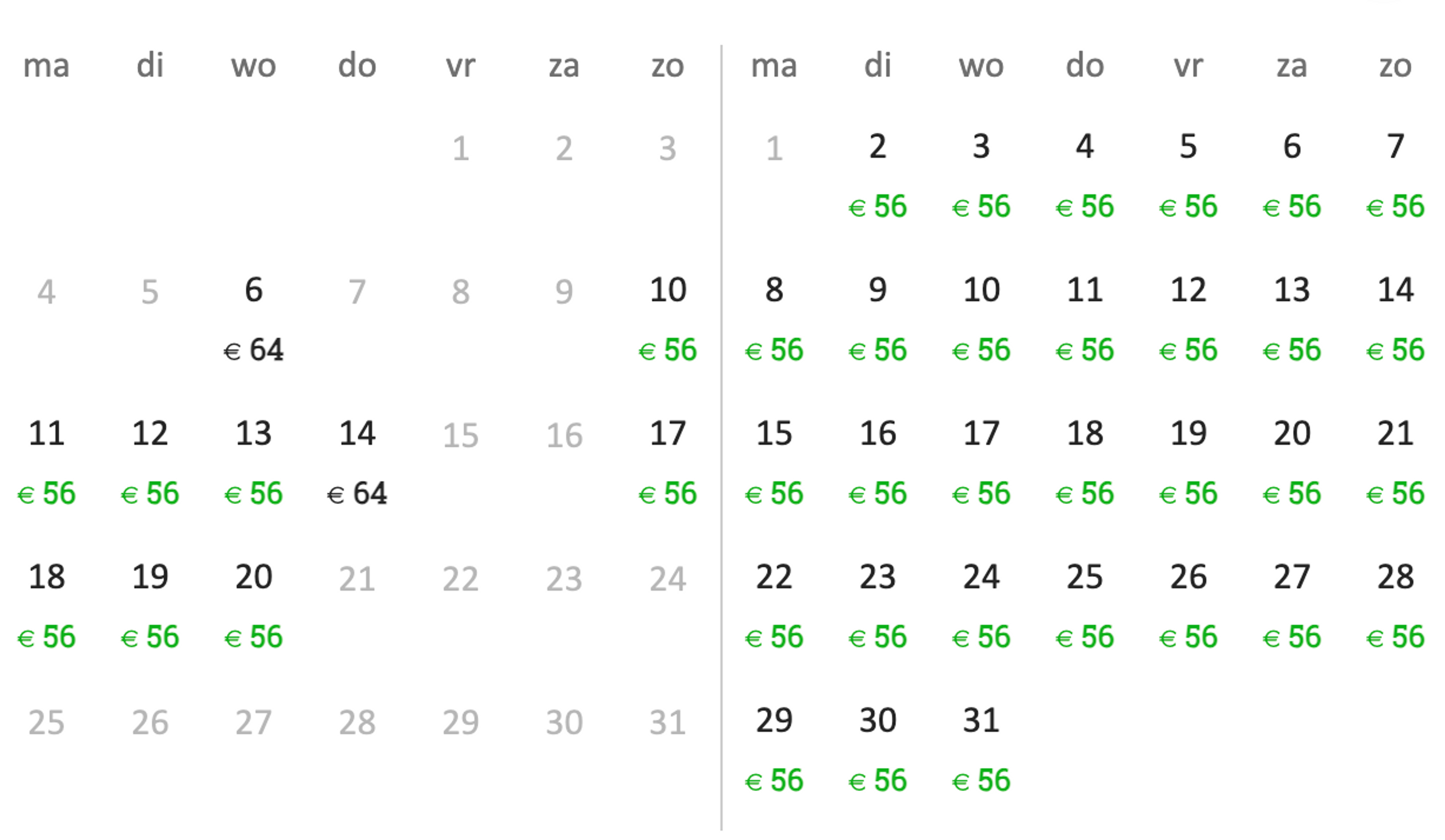 Boekingsvoorbeeld