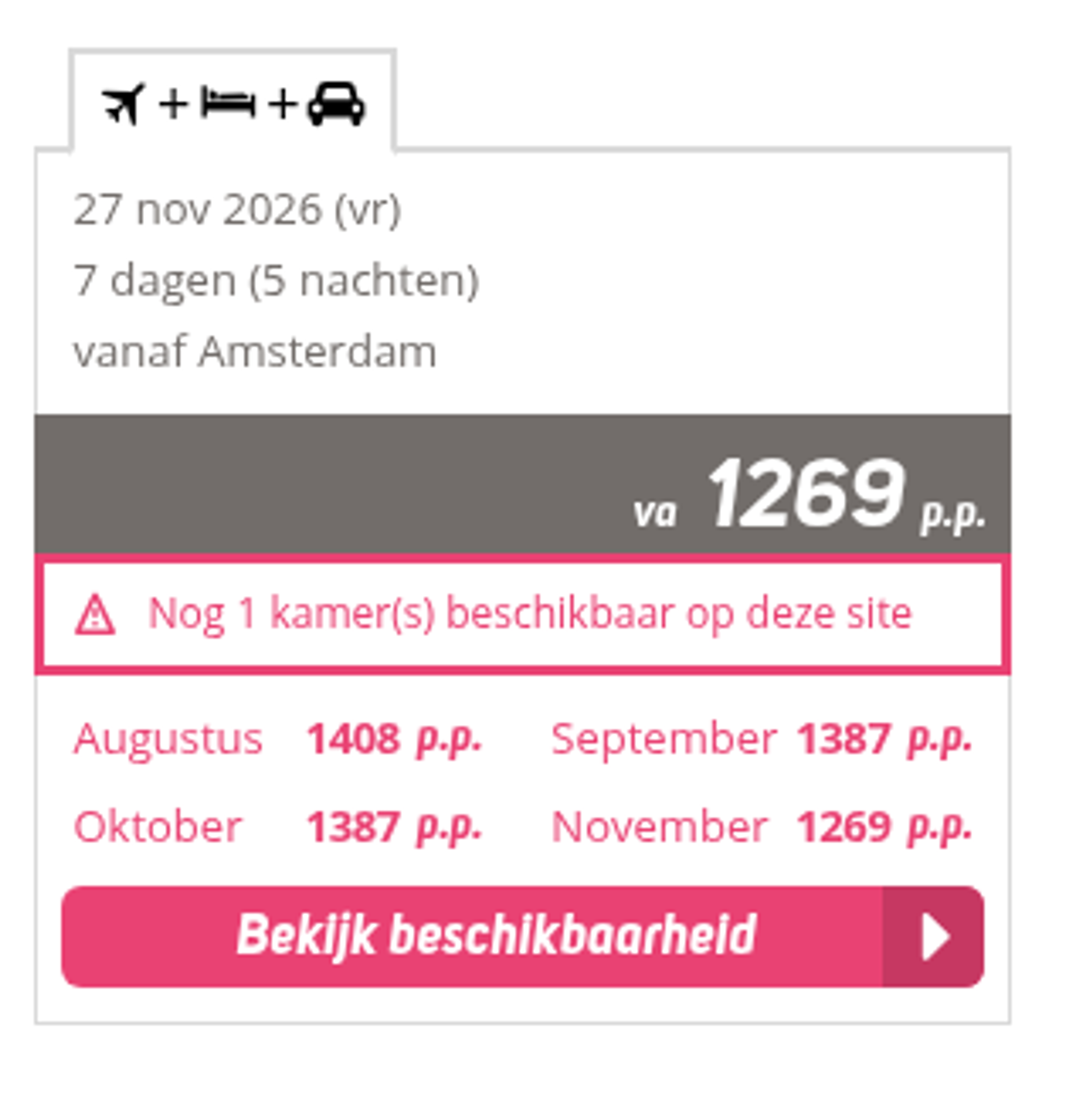 Boekingsvoorbeeld
