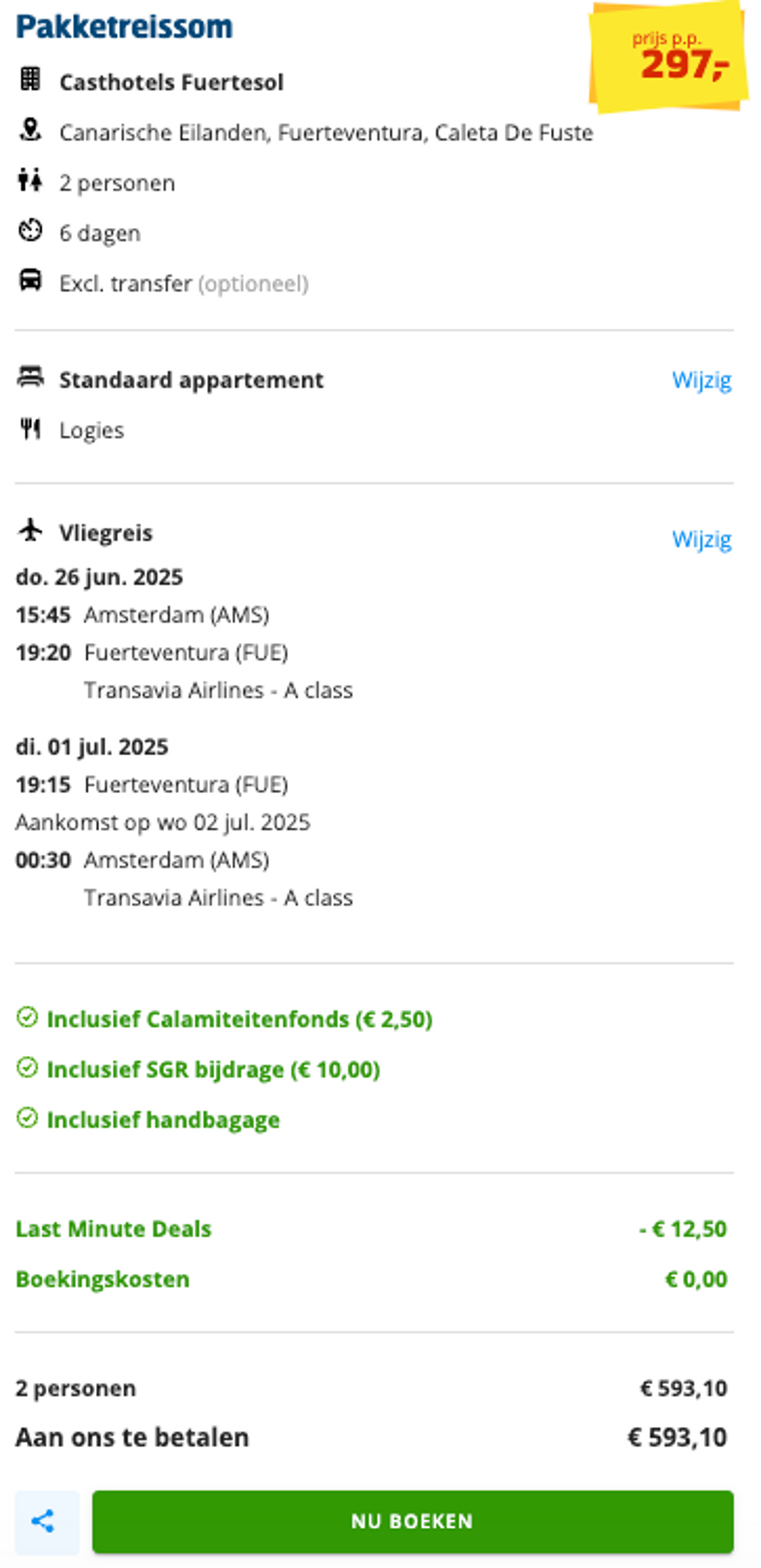 Boekingsvoorbeeld