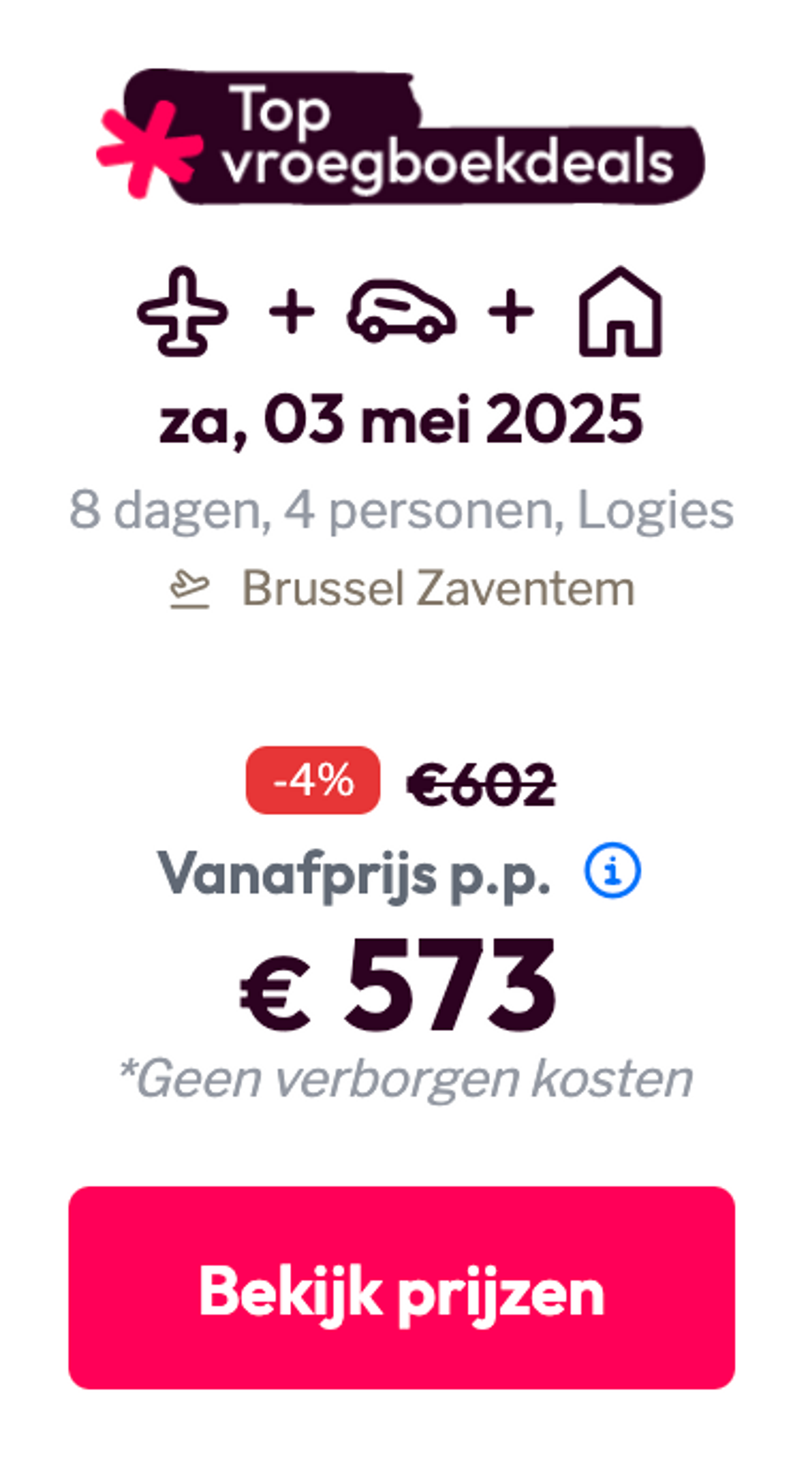 Boekingsvoorbeeld