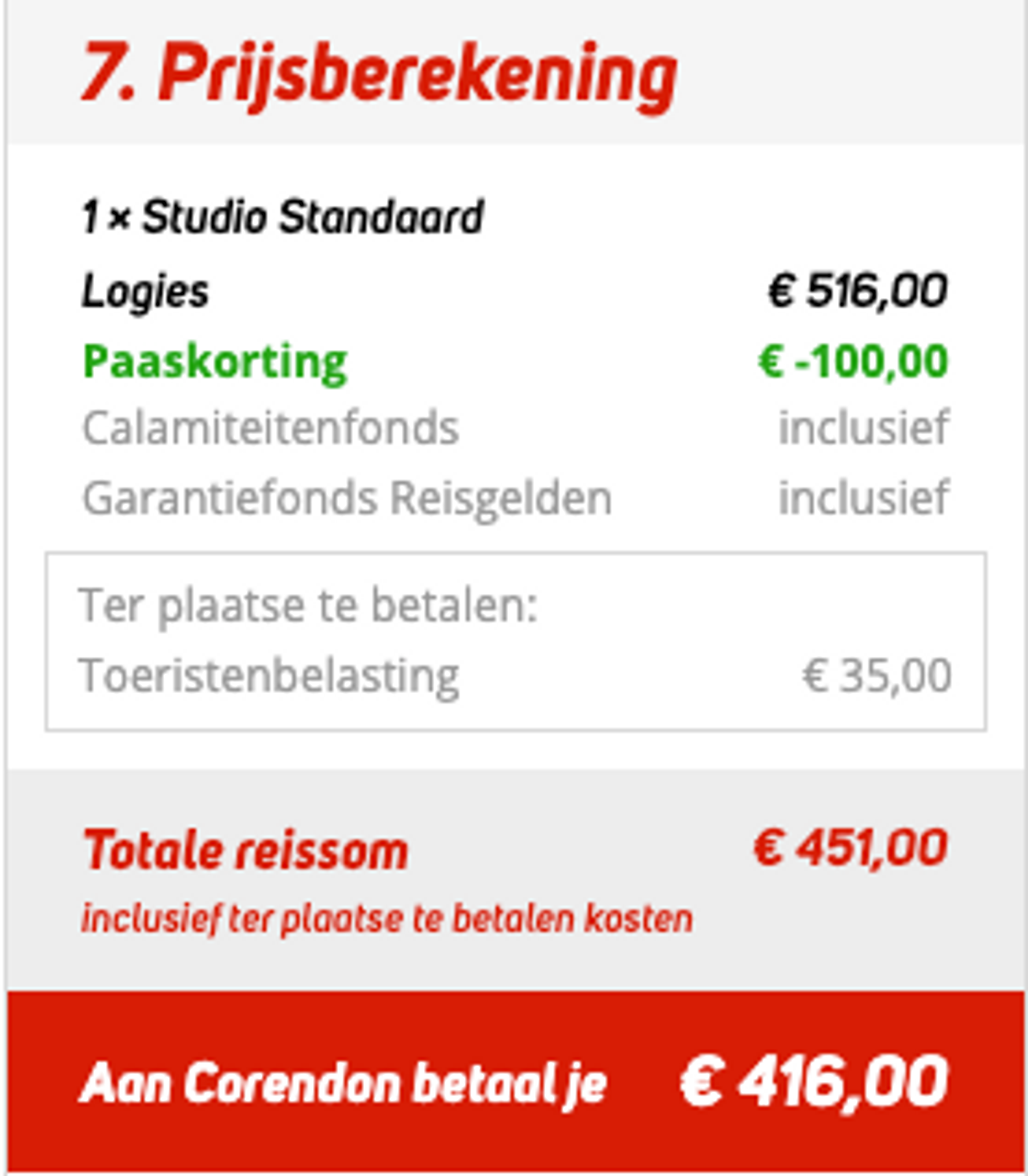 Boekingsvoorbeeld