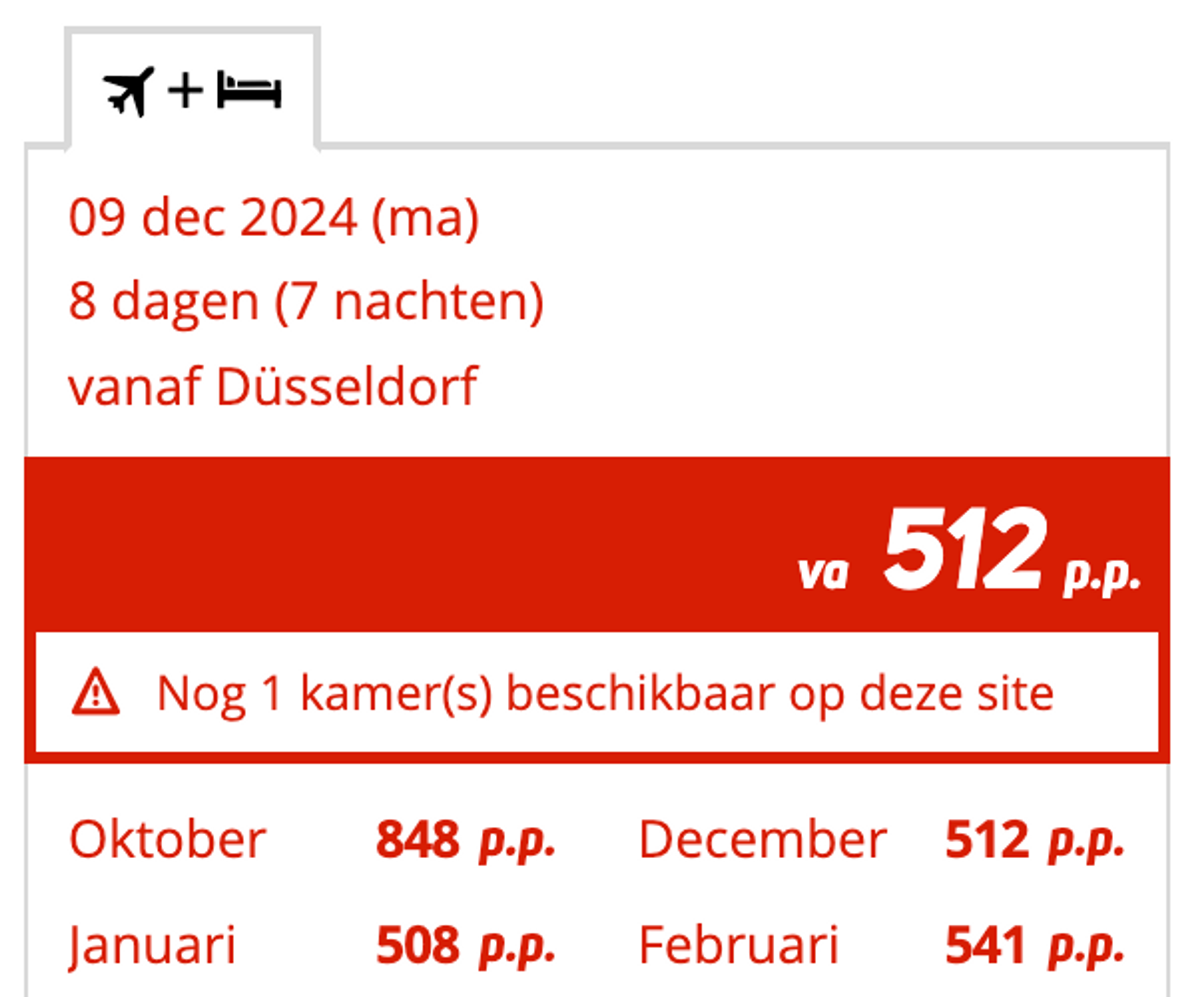 Boekingsvoorbeeld